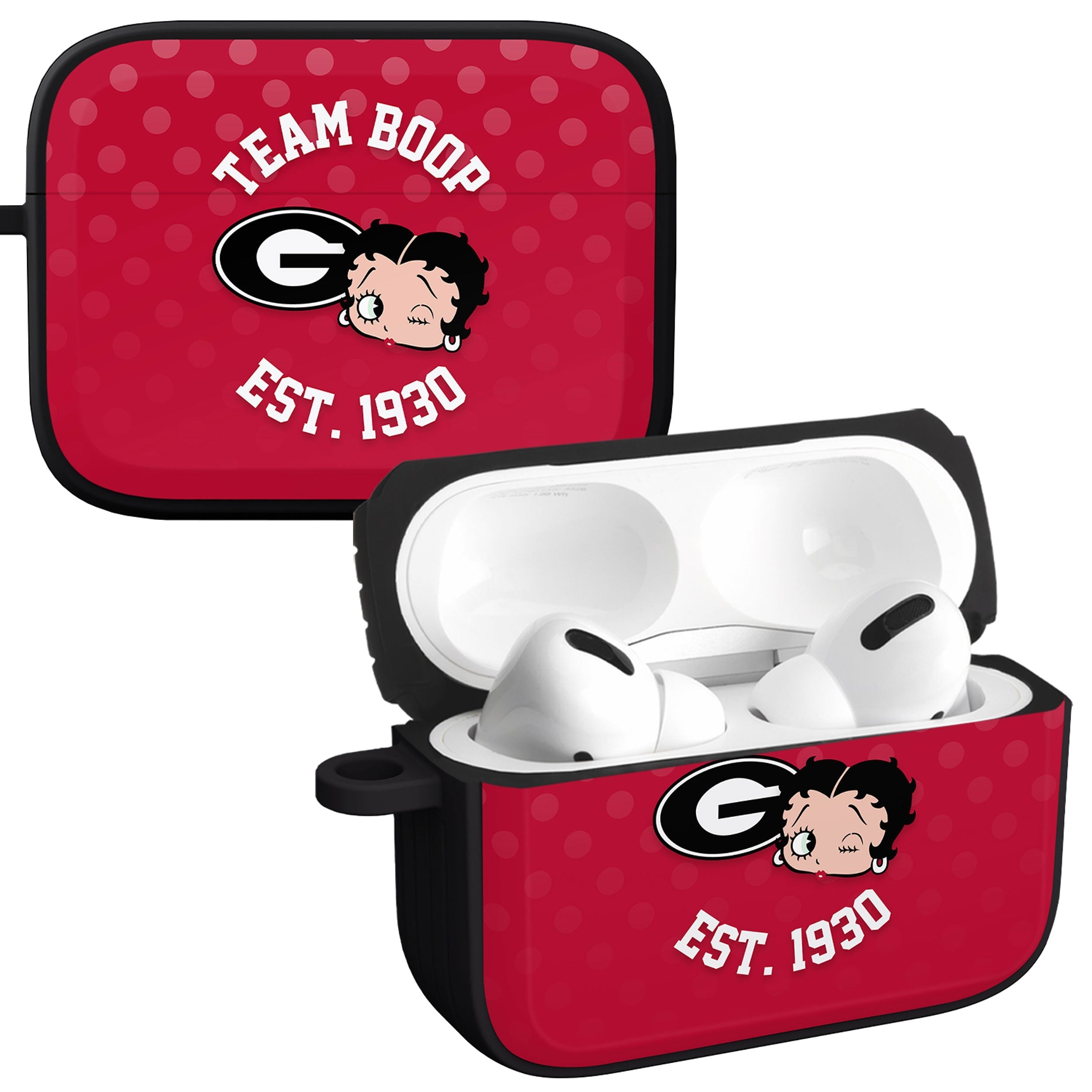 Georgia Bulldogs X Betty Boop HDX Apple AirPods Pro 1 & 2 Case Cover Affinity Bands