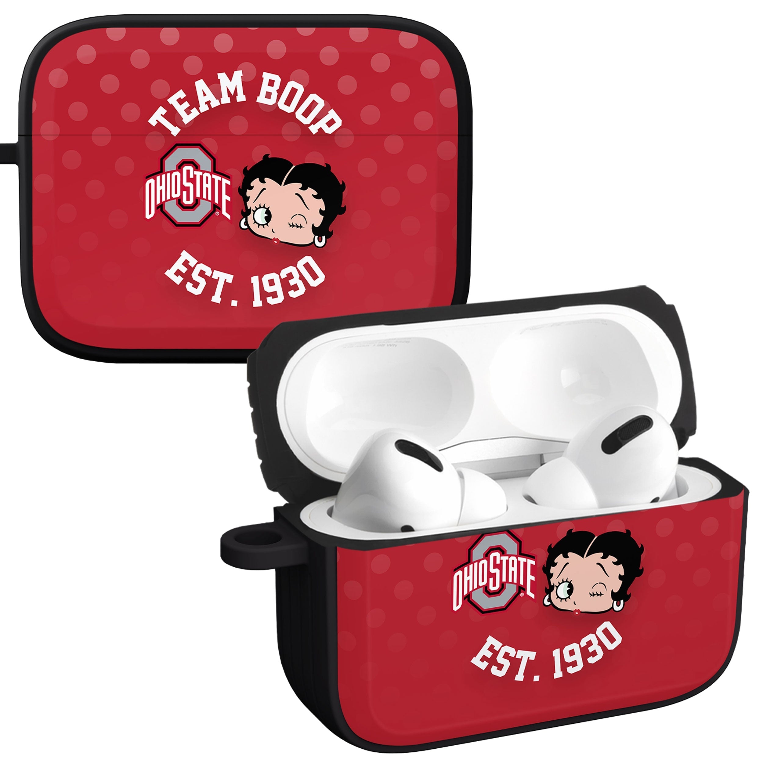 Ohio State Buckeyes X Betty Boop HDX Apple AirPods Pro 1 & 2 Case Cover Affinity Bands