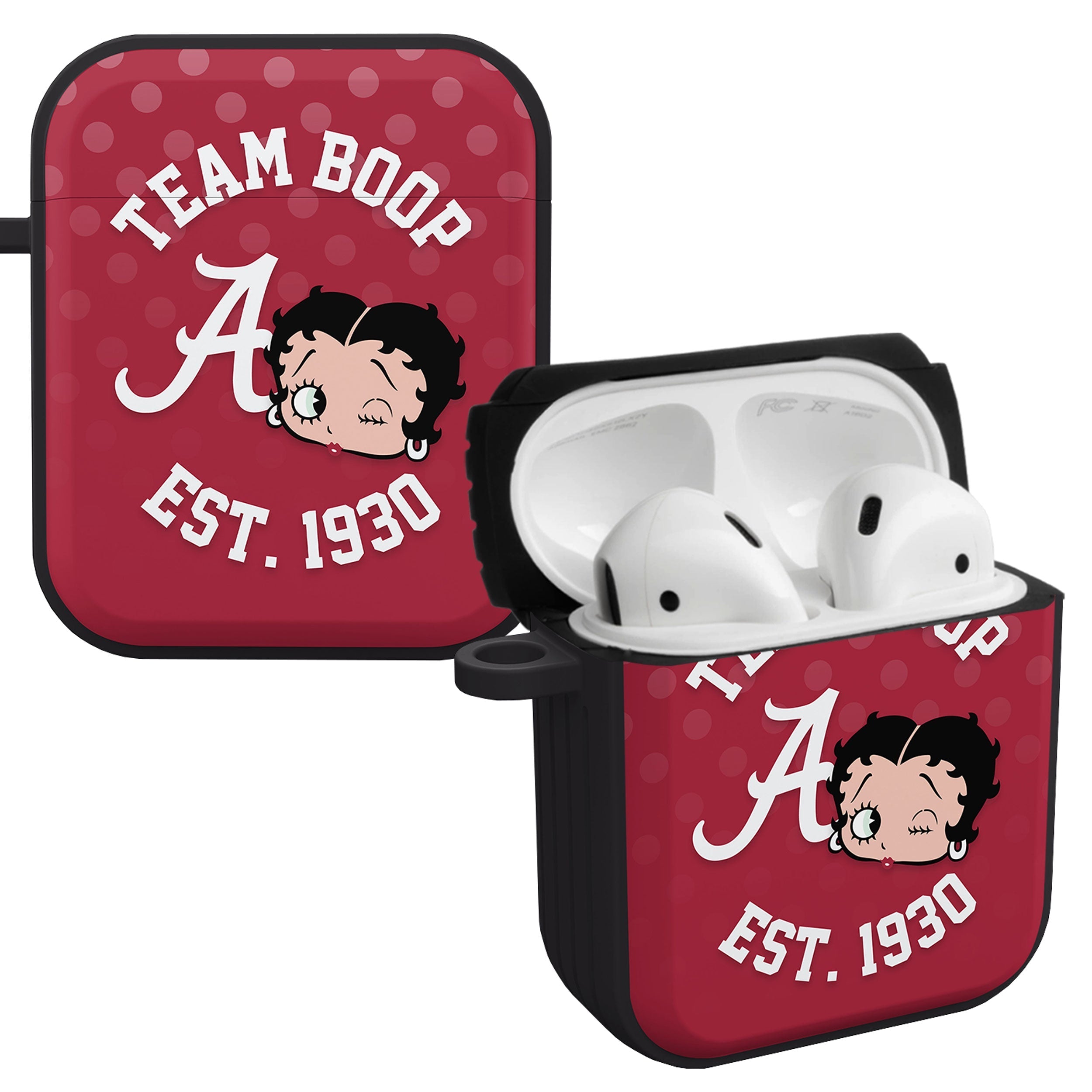 Alabama Crimson Tide X Betty Boop HDX Apple AirPods Gen 1 & 2 Case Cover Affinity Bands