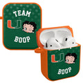 Miami Hurricanes X Betty Boop HDX Apple AirPods Gen 1 & 2 Case Cover Affinity Bands
