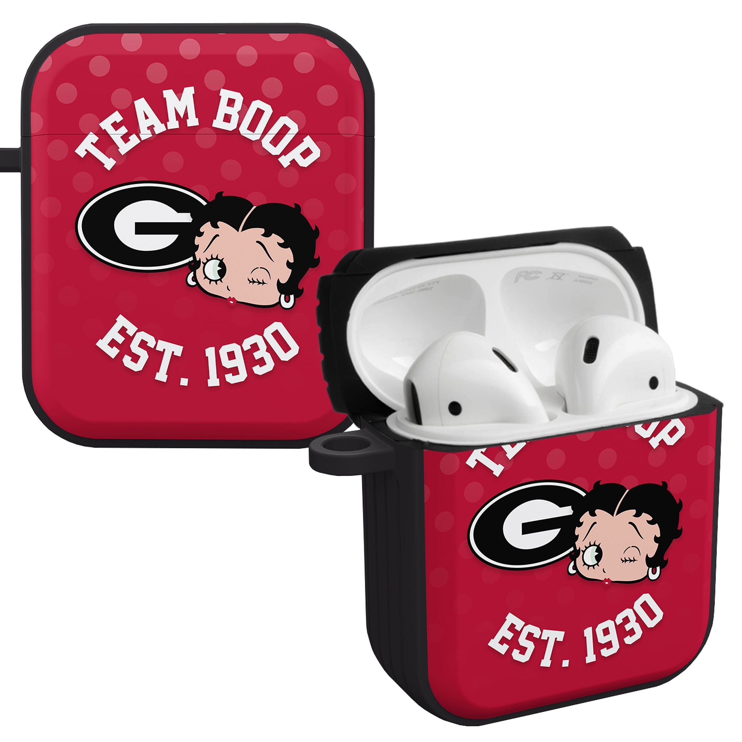 Georgia Bulldogs X Betty Boop HDX Apple AirPods Gen 1 & 2 Case Cover Affinity Bands