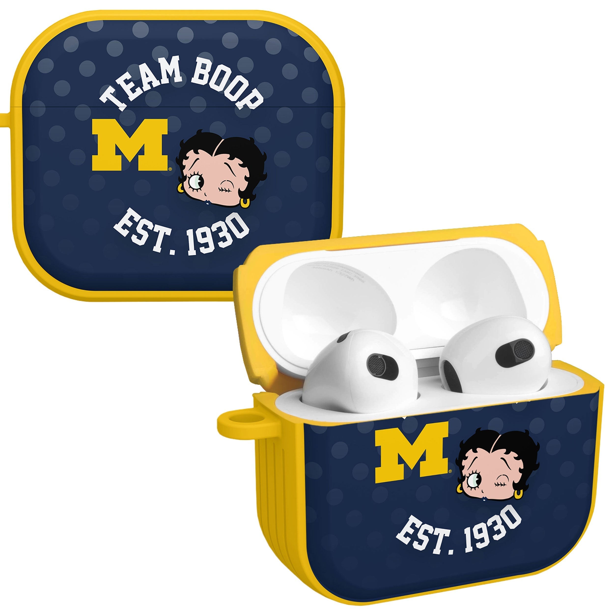 Michigan Wolverines X Betty Boop HDX Apple AirPods Gen 3 Case Cover Affinity Bands