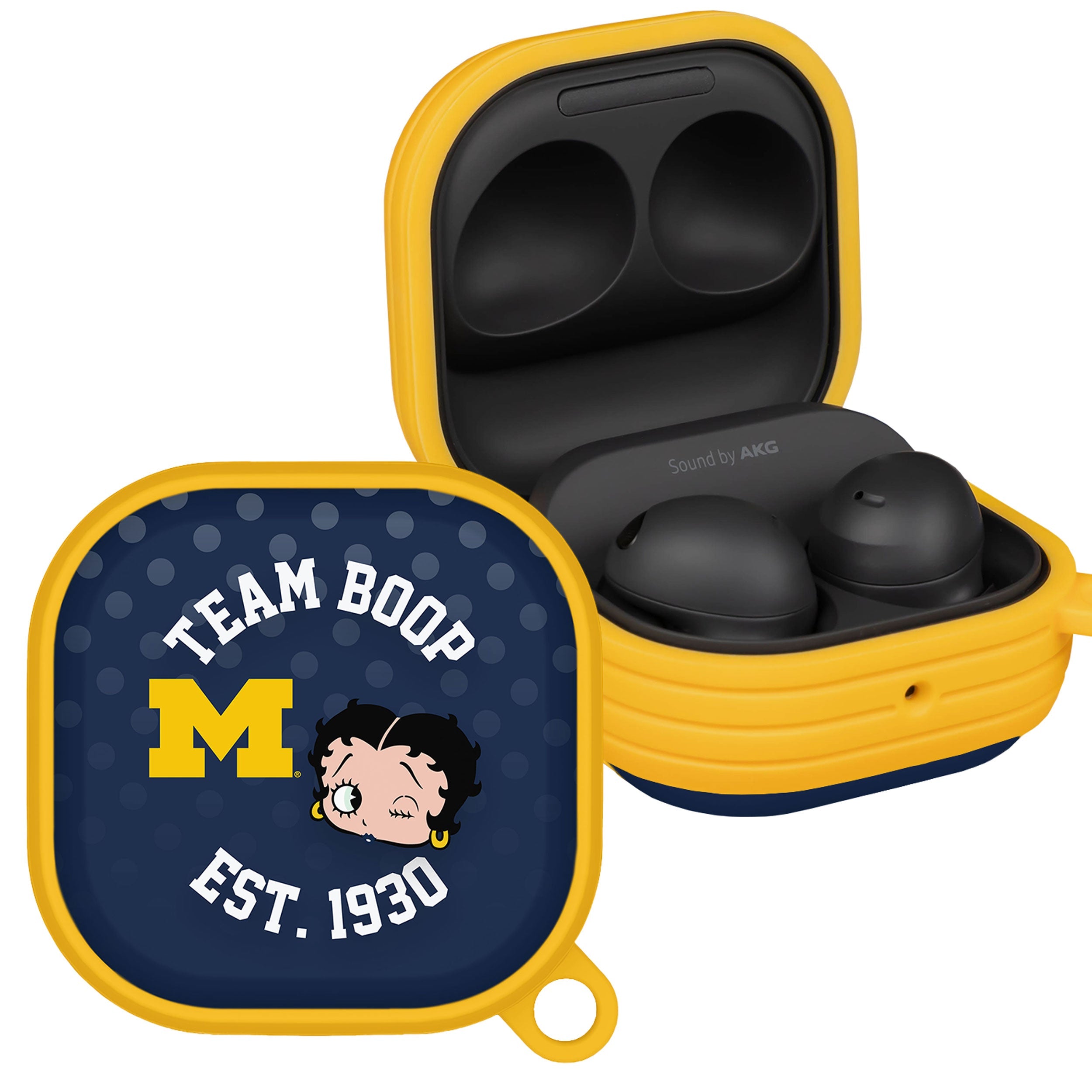 Michigan Wolverines X Betty Boop HDX Samsung Galaxy Buds Pro & Buds Live Case Cover Affinity Bands