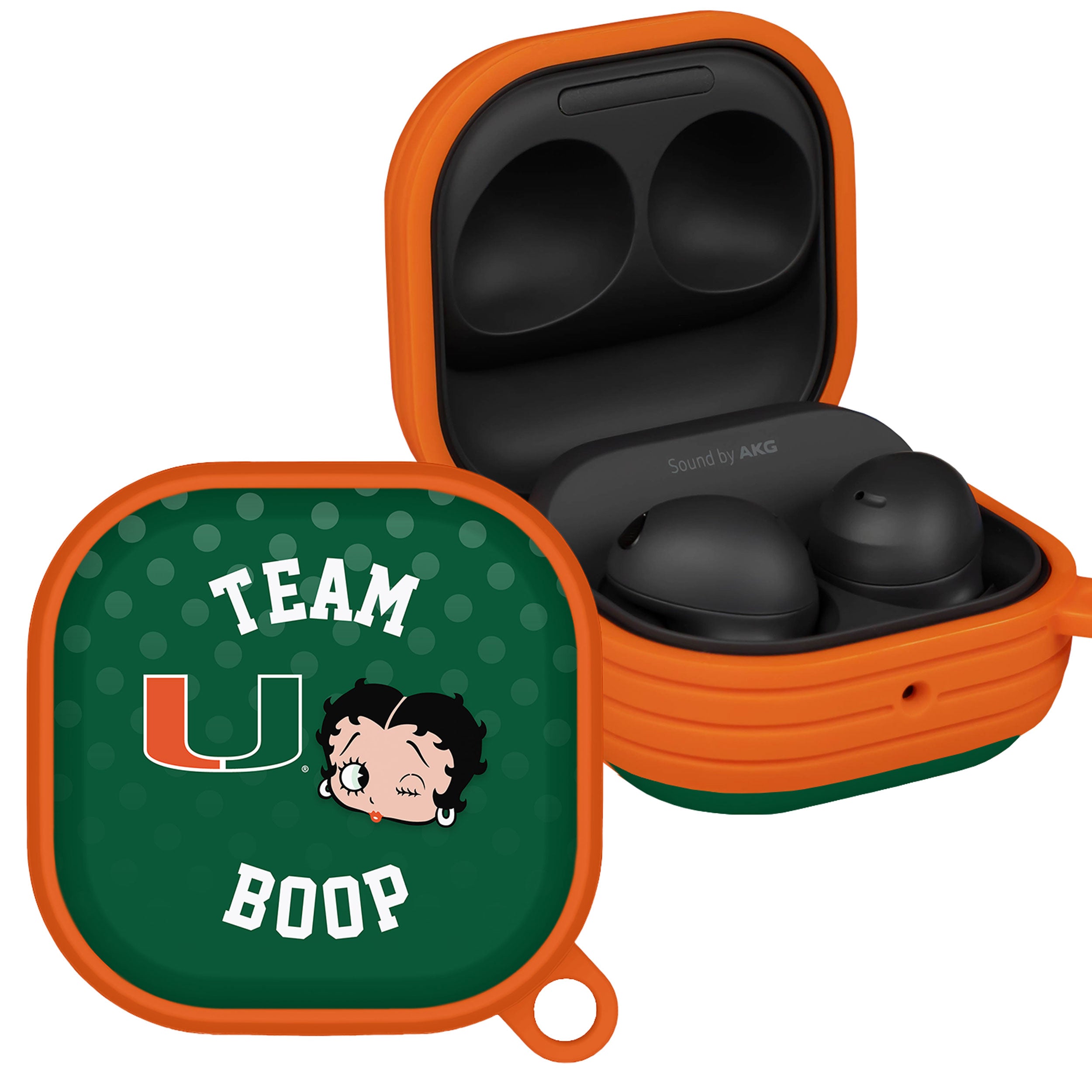 Miami Hurricanes X Betty Boop HDX Samsung Galaxy Buds Pro & Buds Live Case Cover Affinity Bands