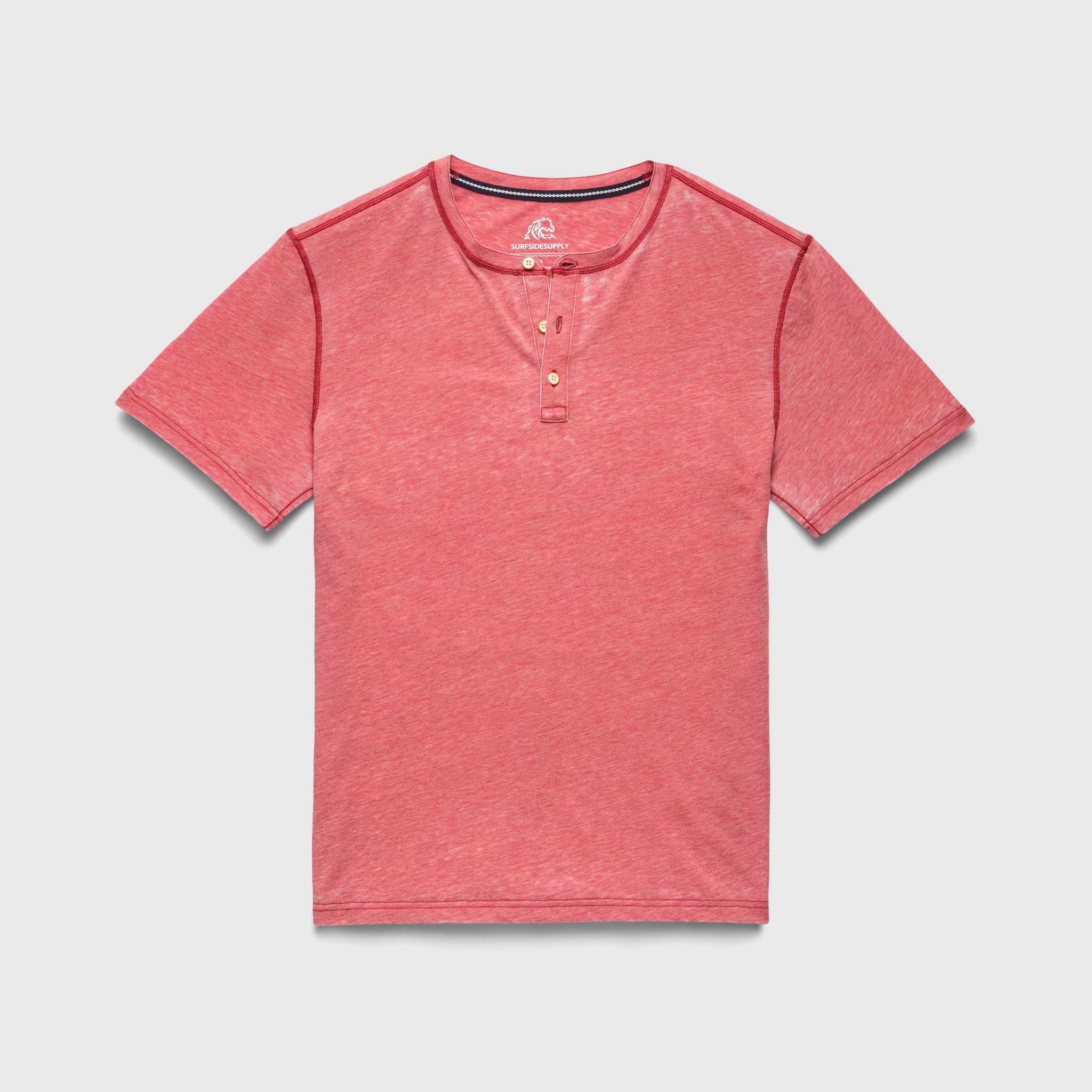 Sean Burnout Henley - Mineral Red Surfside Supply Co.