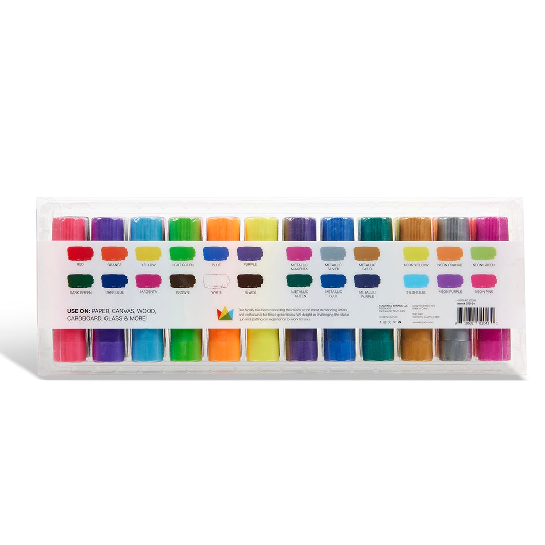 Tempera Paint Sticks, 24 Colors KINGART