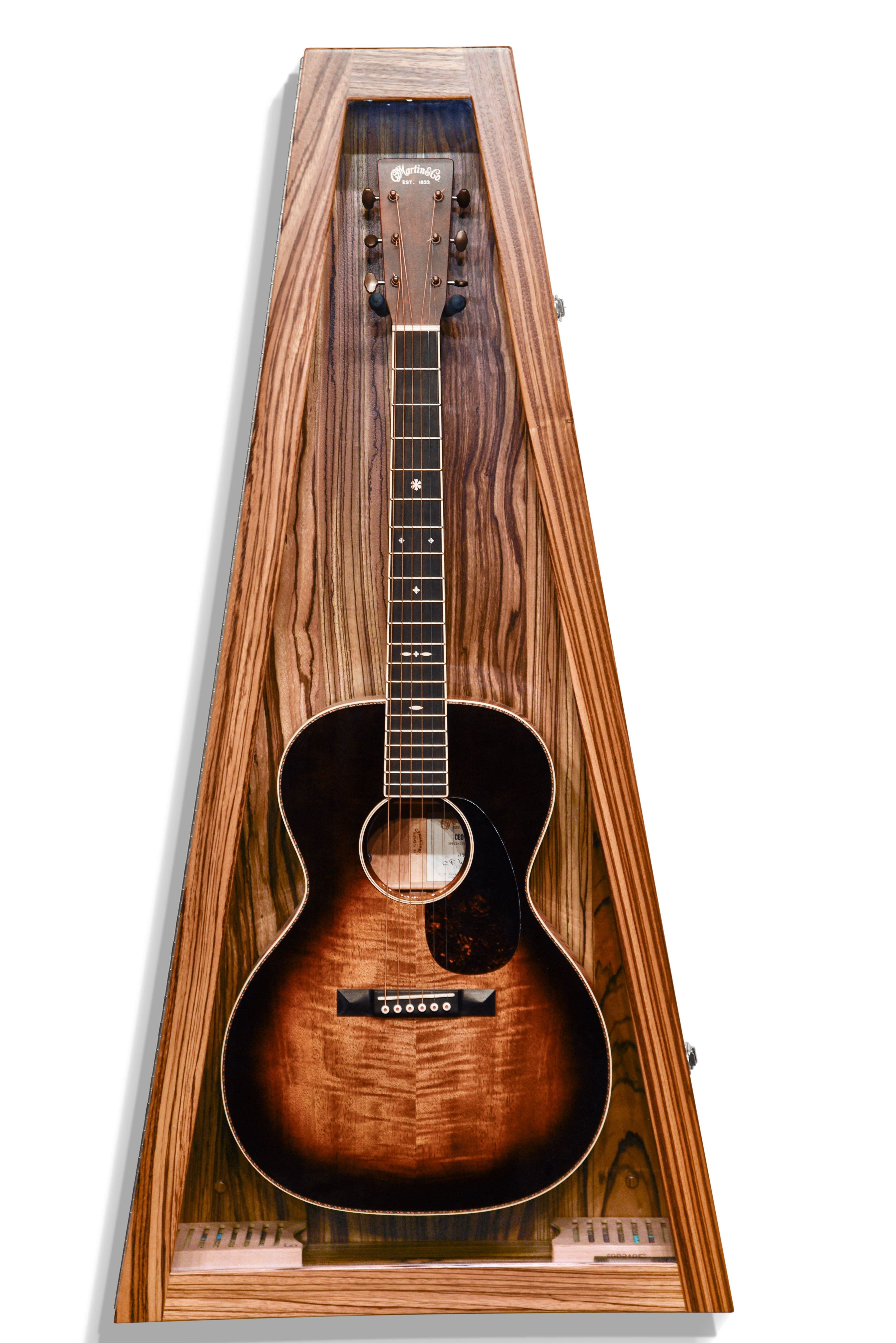 ClimaCase Triangle Humidor - Zebrawood Acoustic Remedy Cases