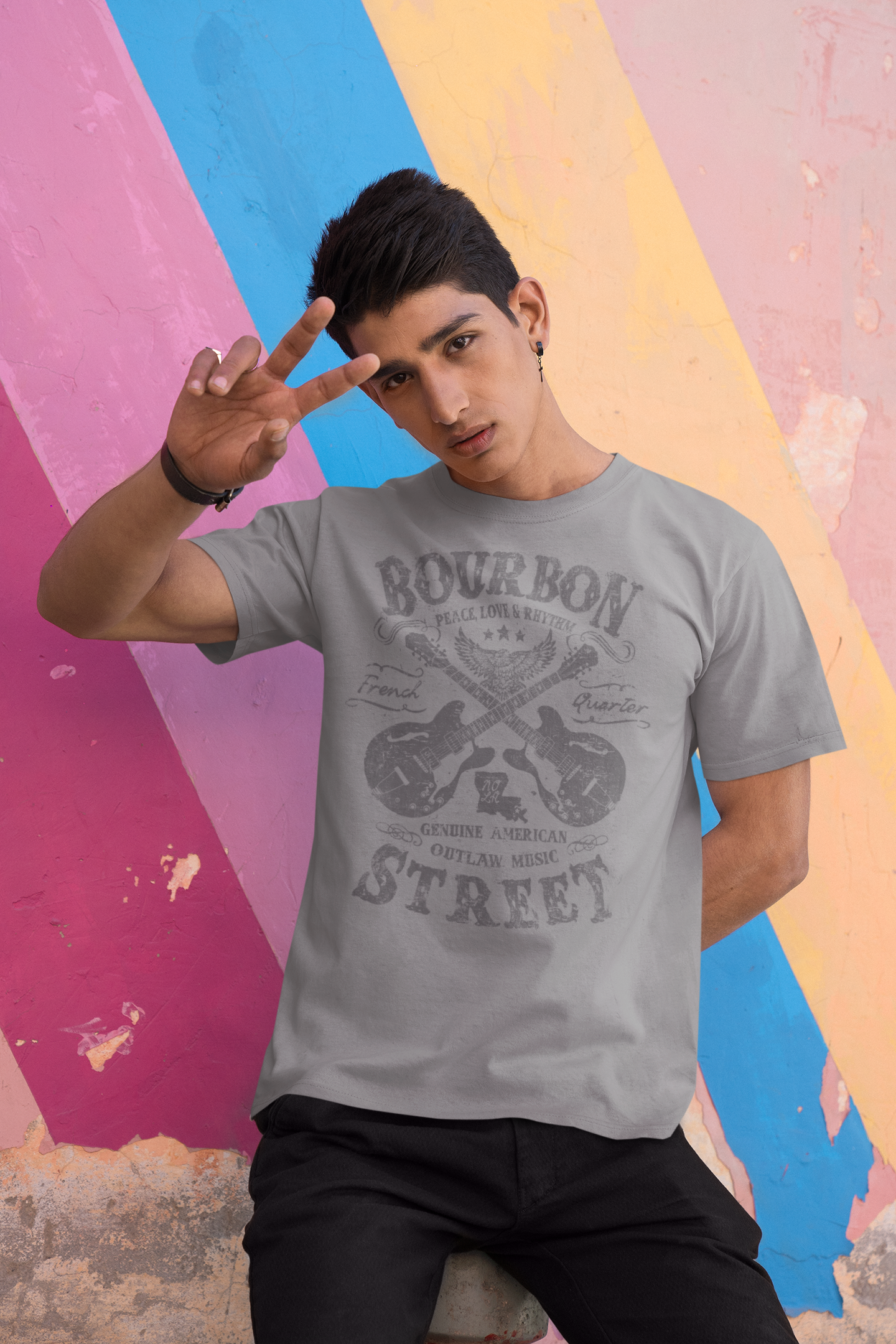 Bourbon Street Outlaw Design T-Shirt Taboo