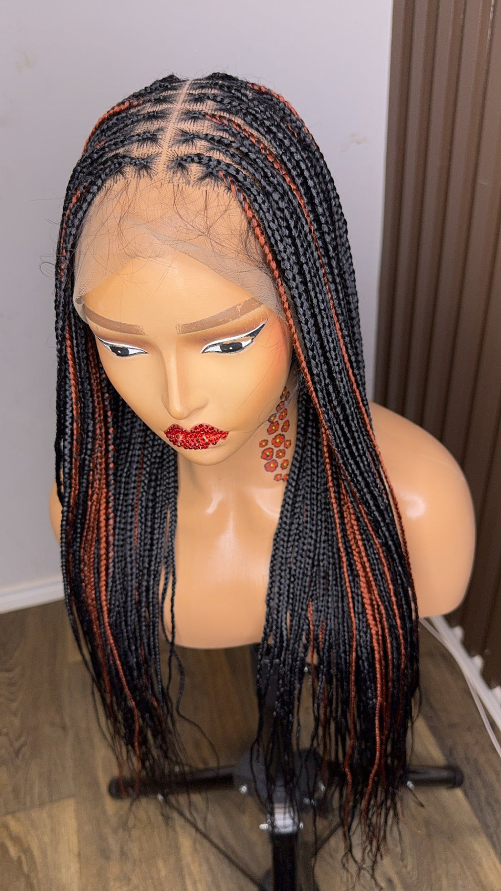 22inches black and brown knotless braids HOL stores