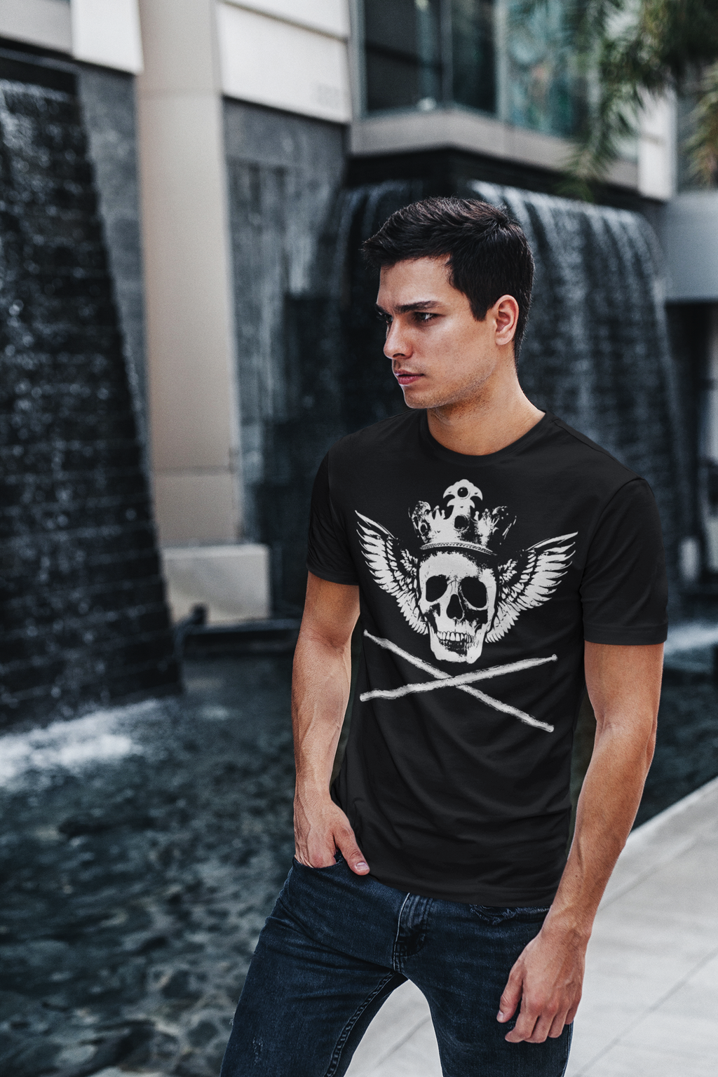 Drum Skull In The Dark T-Shirt Taboo