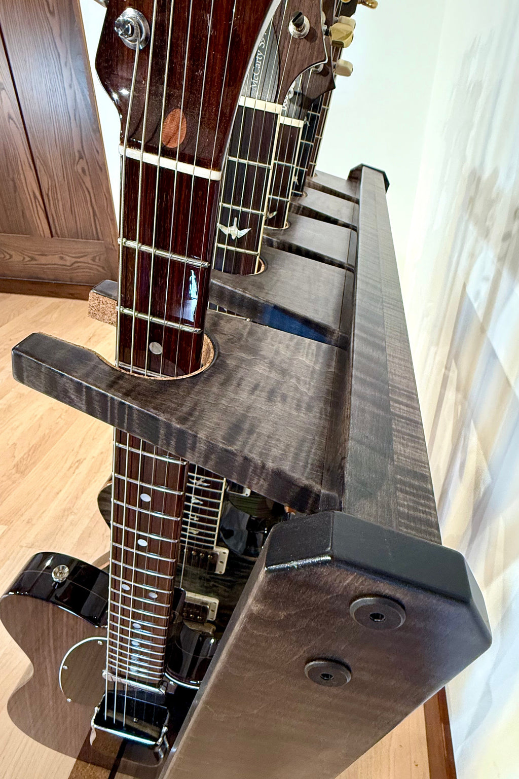 Petite StringRack - Flamed Maple - Charcoal Acoustic Remedy Cases