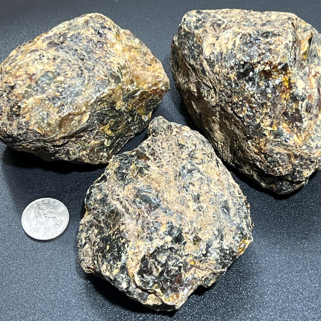 Large Black Amber Boulders (UV Reactive) Rough Raw Fossilized Tree Resin Wholesale Amazing Crystals