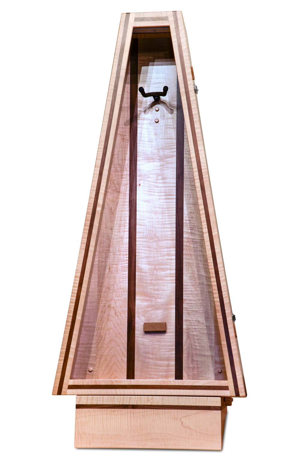 ClimaStand Triangle Humidor with Base - Flamed Maple with Walnut Acoustic Remedy Cases