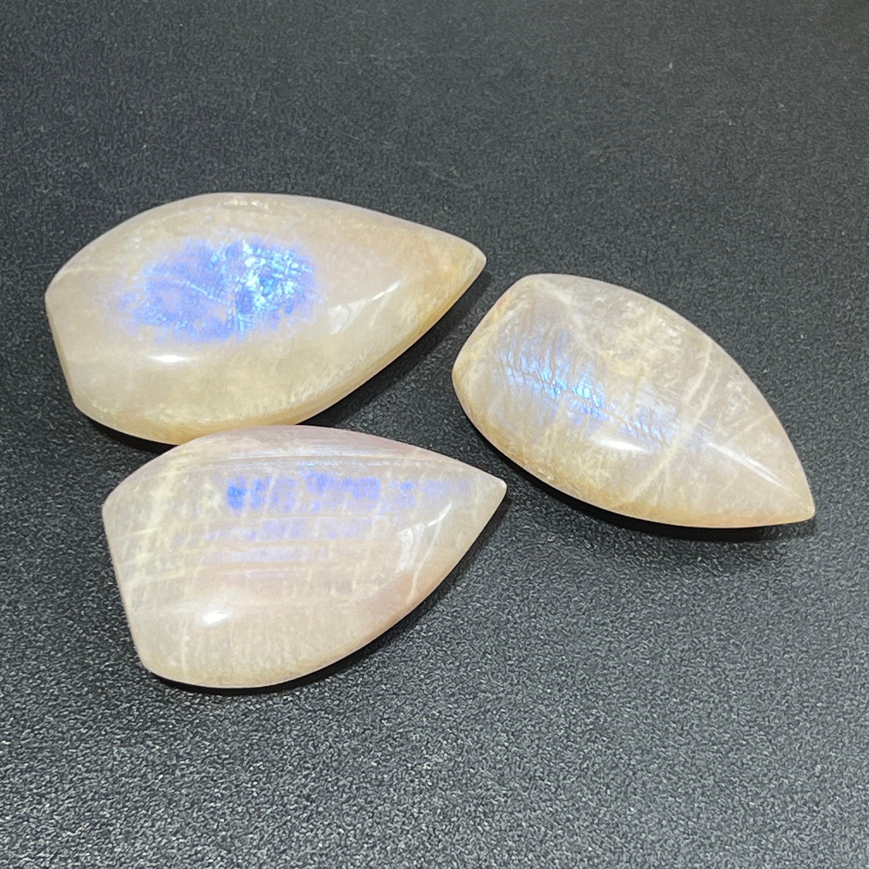 Flashy Peach Moonstone Crystal Flame Point Tower Carving Gemstone Statue Home Decor Supply Amazing Crystals