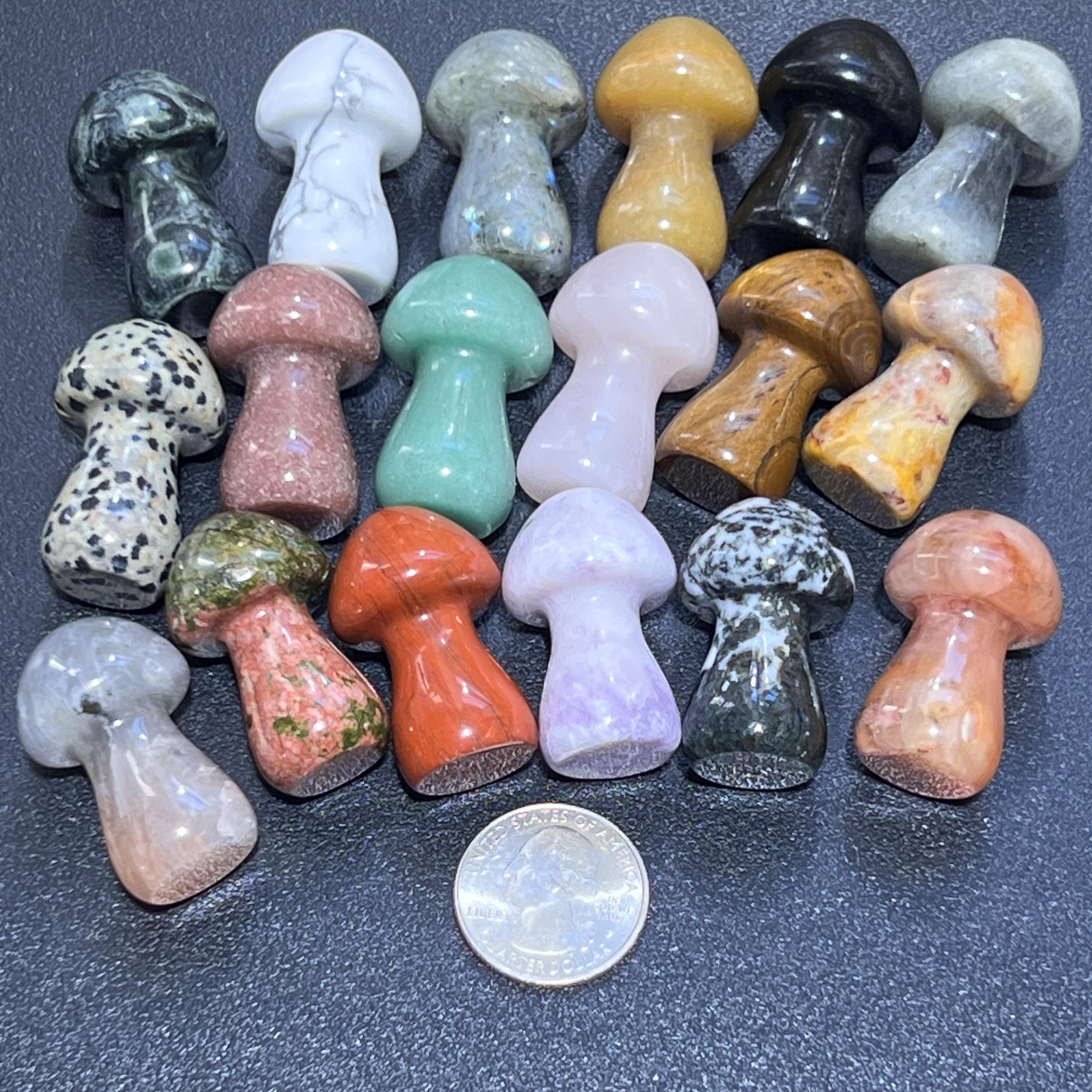 Mixed Crystal Mushrooms Gemstone Carving Decor Bulk Wholesale Amazing Crystals