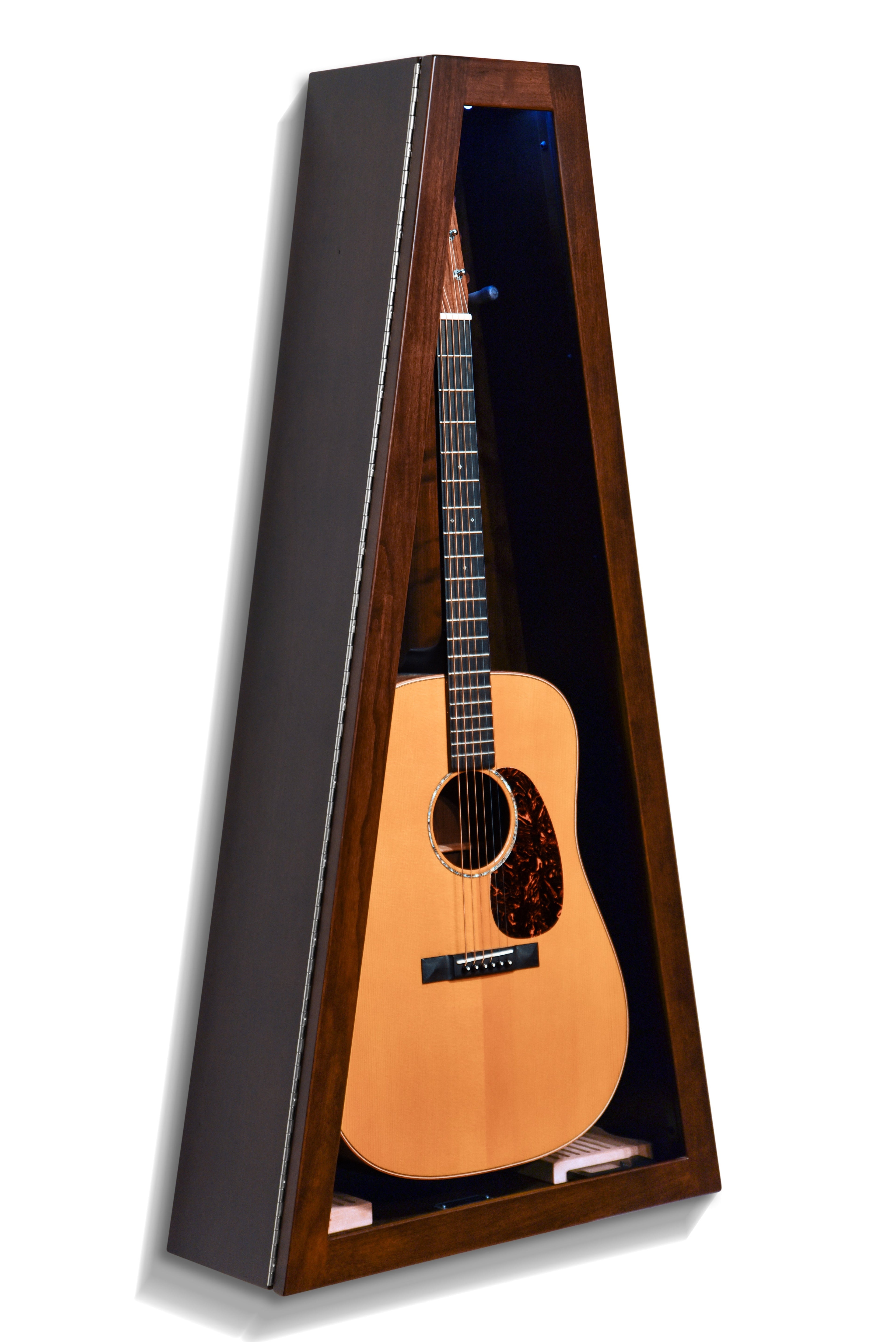 ClimaCase Triangle Humidor - Cherry with Onyx Stain Acoustic Remedy Cases