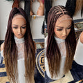 Black with brown tips 20inches knotless braids HOL stores