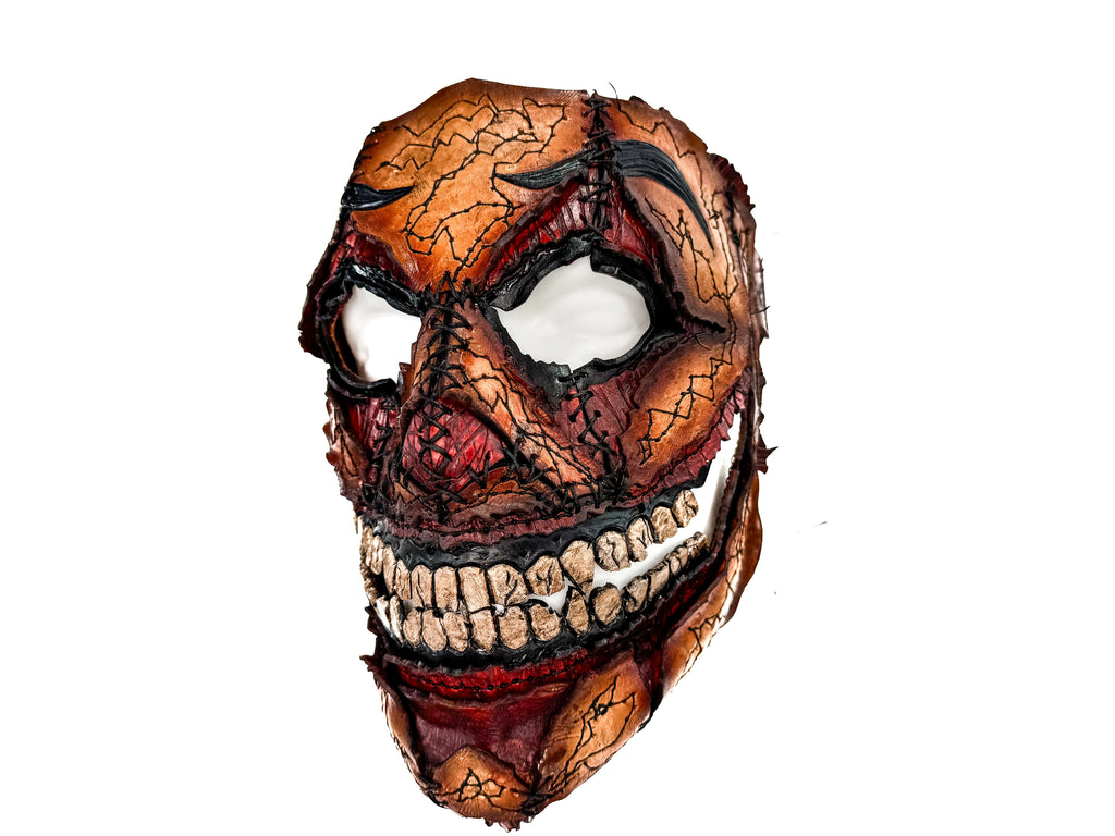 Genuine Leather Mask - GigaMyme Fleshy Edition - Handmade Mime Full Face Cover for Halloween, Performance or Cosplay Costume Rockwell Masks