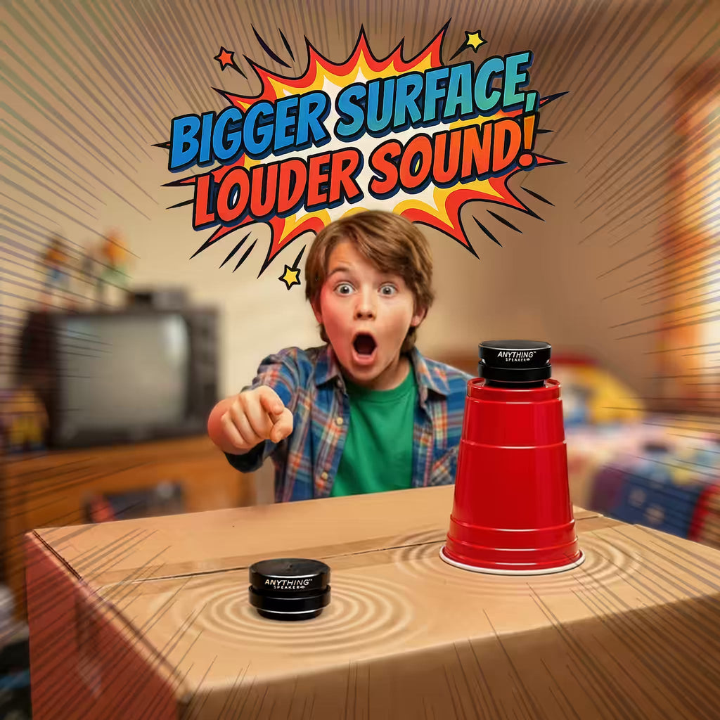 Turn Anything Into A Speaker! Bluetooth, Portable, Vibration-Powered Sound Anything Speaker