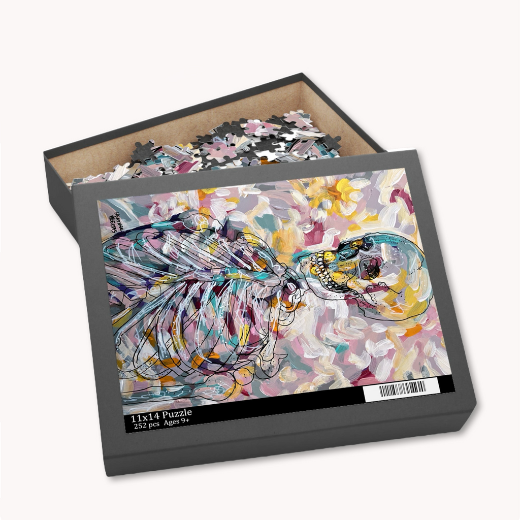 Pastel Skeleton Fine Art Puzzle Heather Freitas
