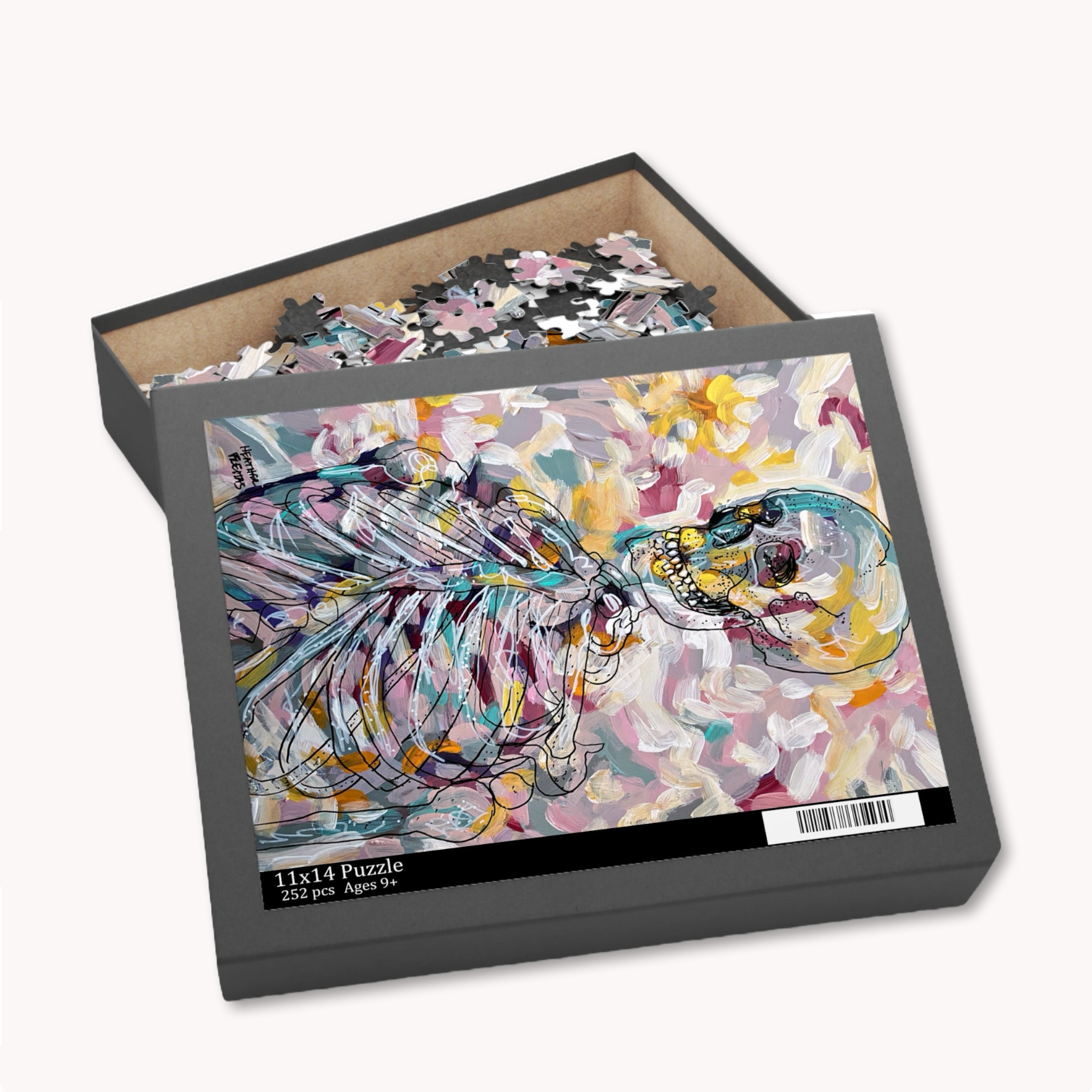 Pastel Skeleton Fine Art Puzzle Heather Freitas
