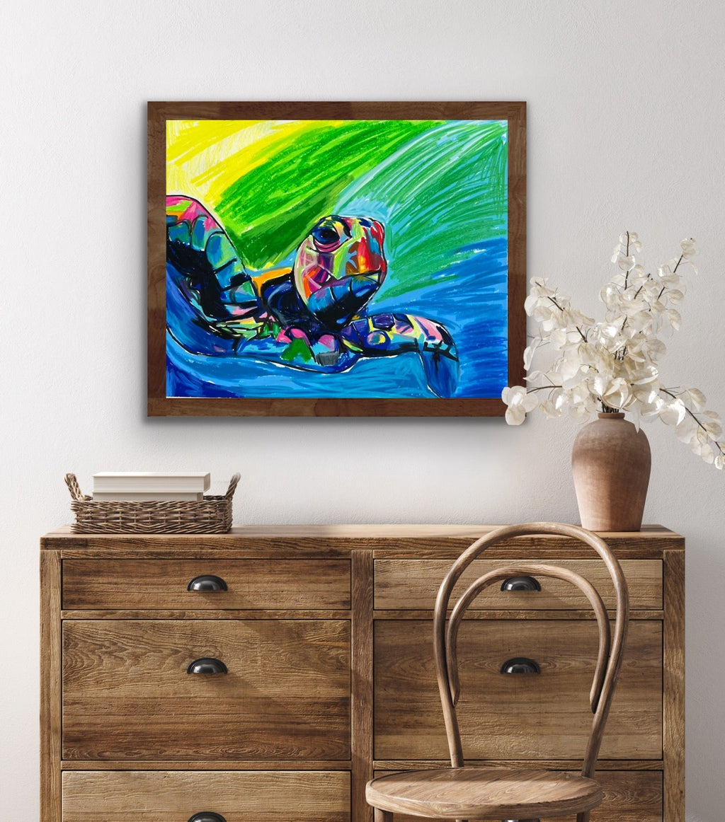 Colorful Turtle - Art Prints Vichy's Art