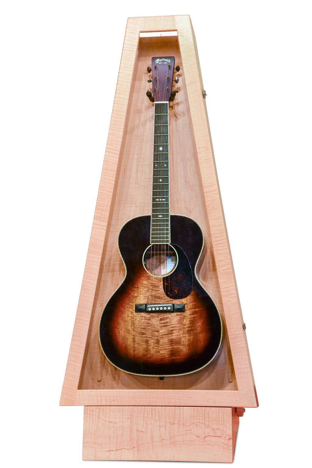 ClimaStand Triangle Humidor with Base - Flamed Maple Acoustic Remedy Cases