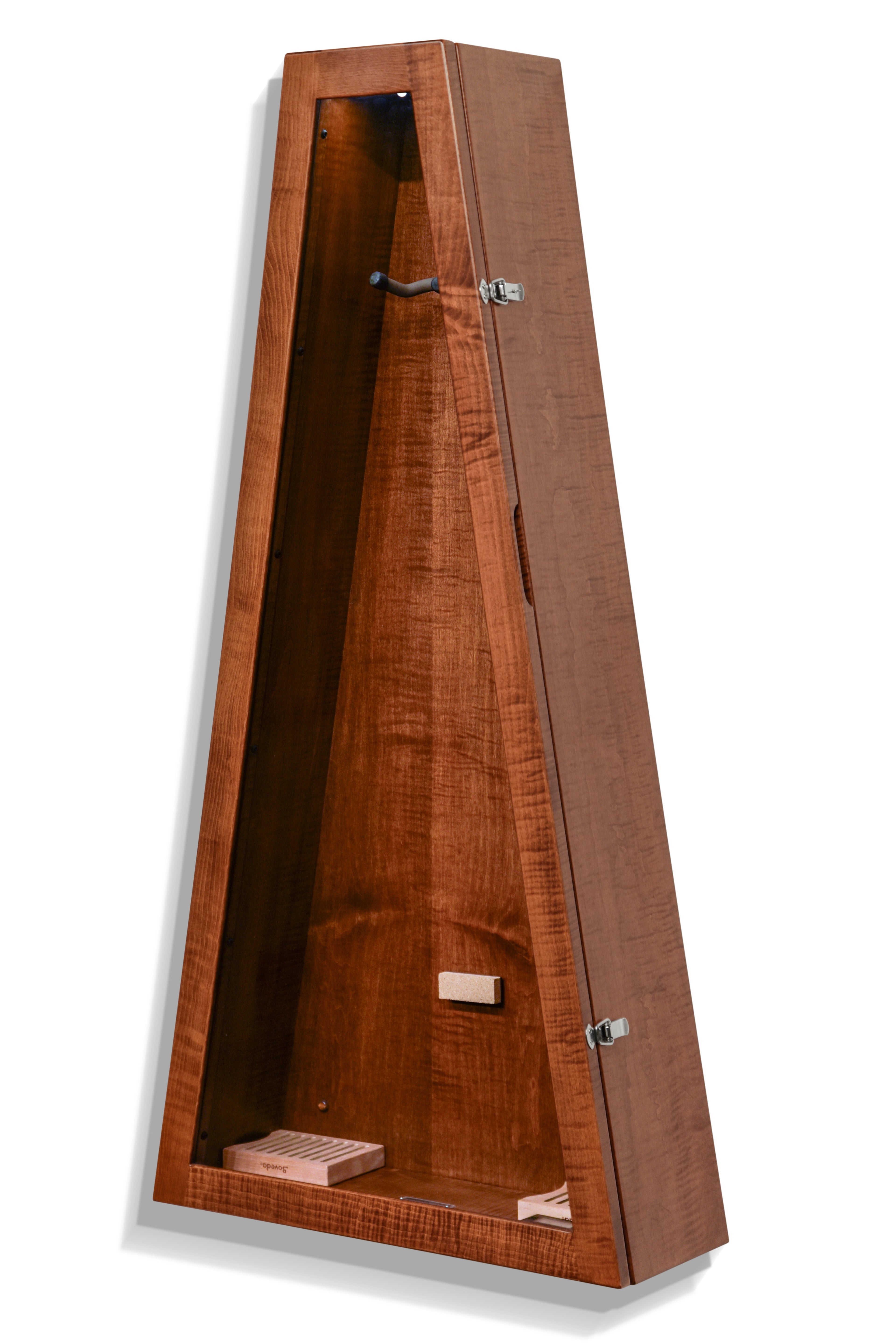 ClimaCase Triangle Humidor - Flamed Maple with Boston Stain Acoustic Remedy Cases