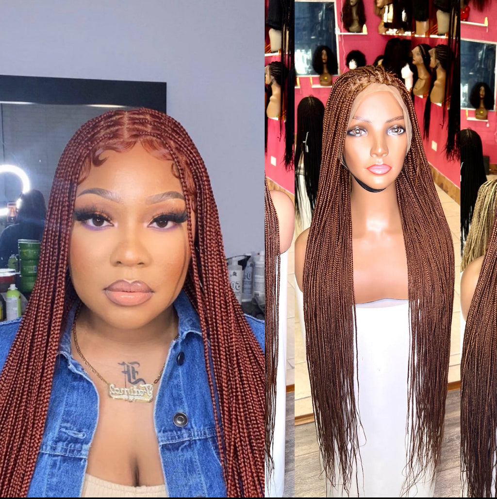 40inches knotless braided wig Brown HOL stores