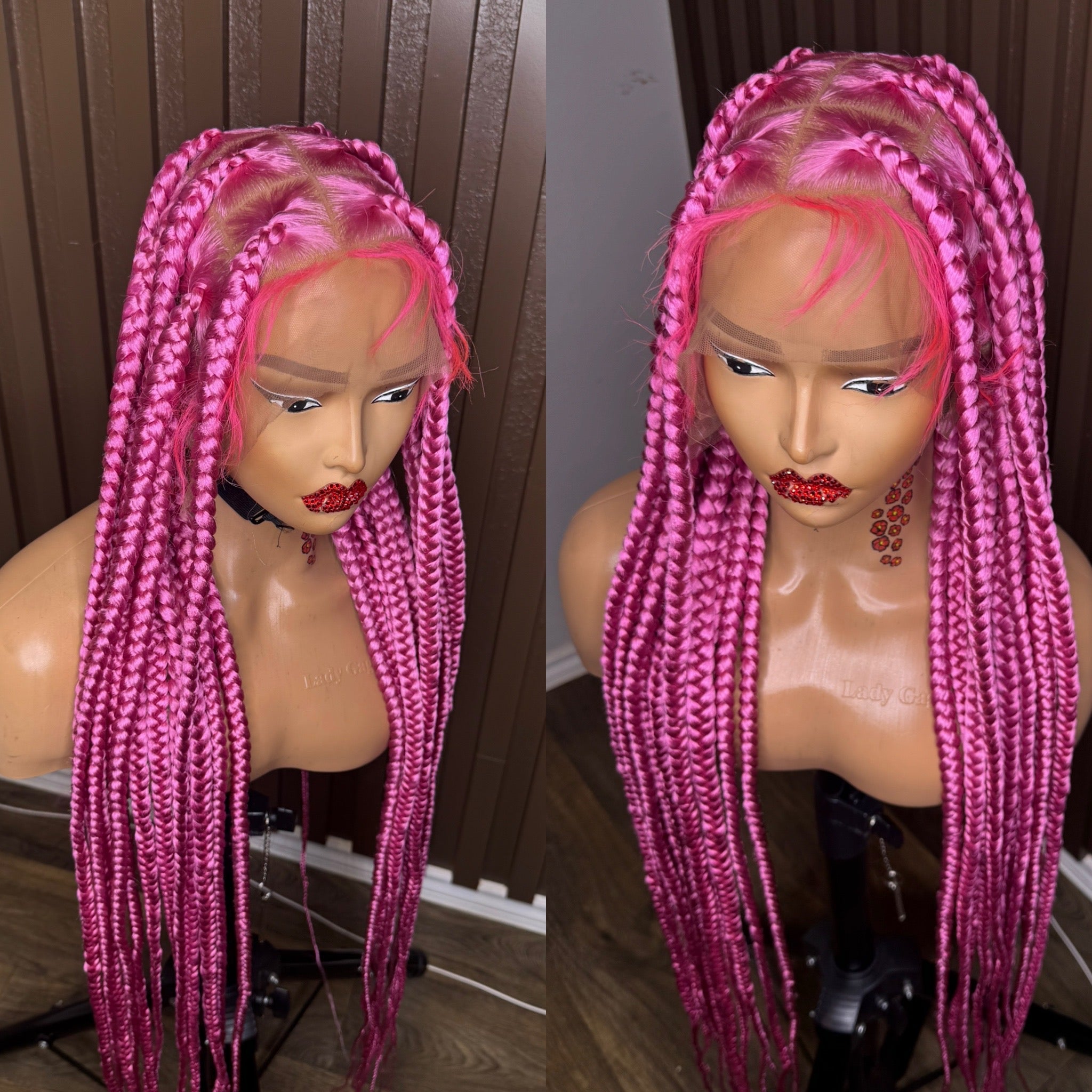 Pink jumbo braids HOL stores