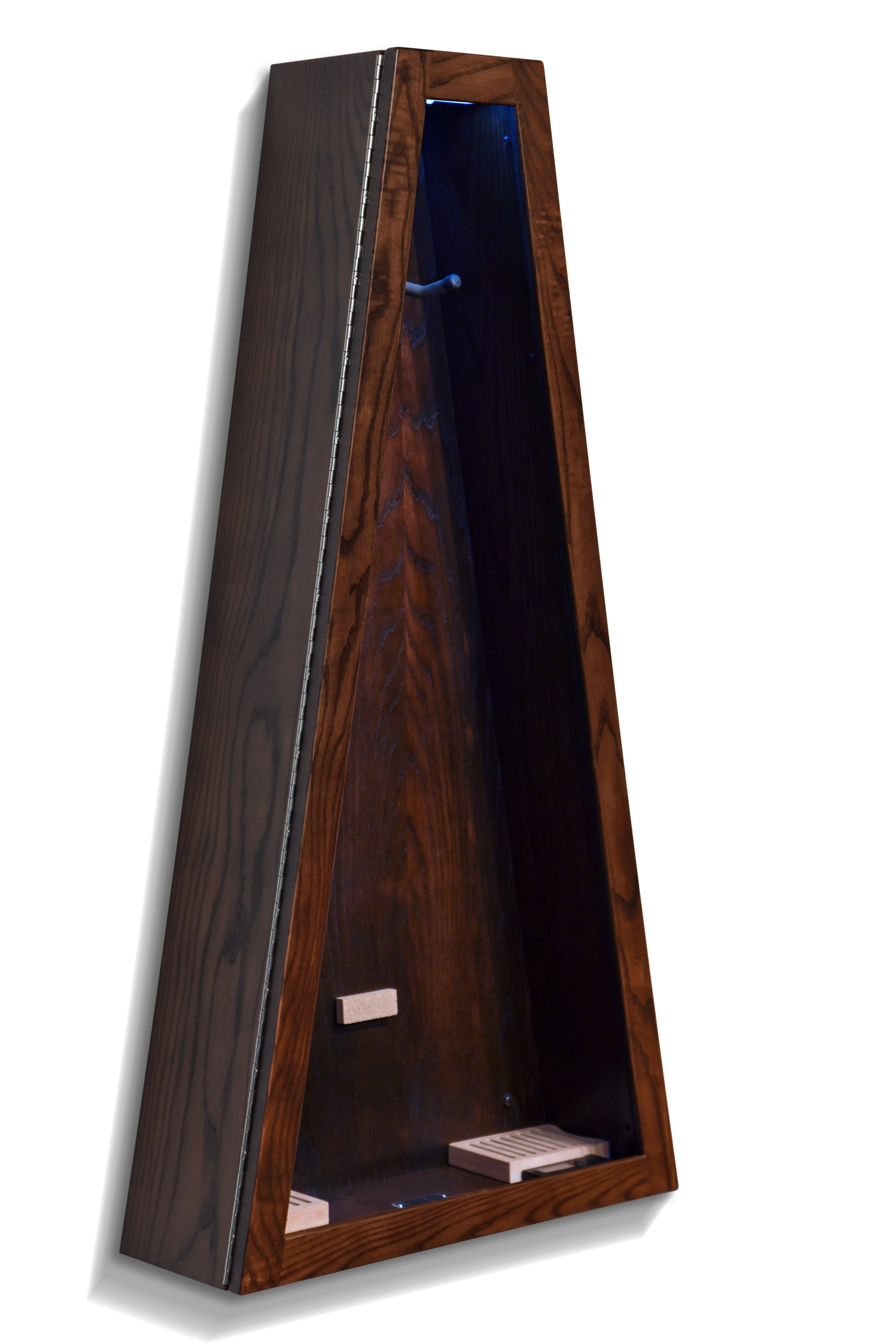ClimaCase Triangle Humidor - Northern White Ash with Onyx Stain Acoustic Remedy Cases