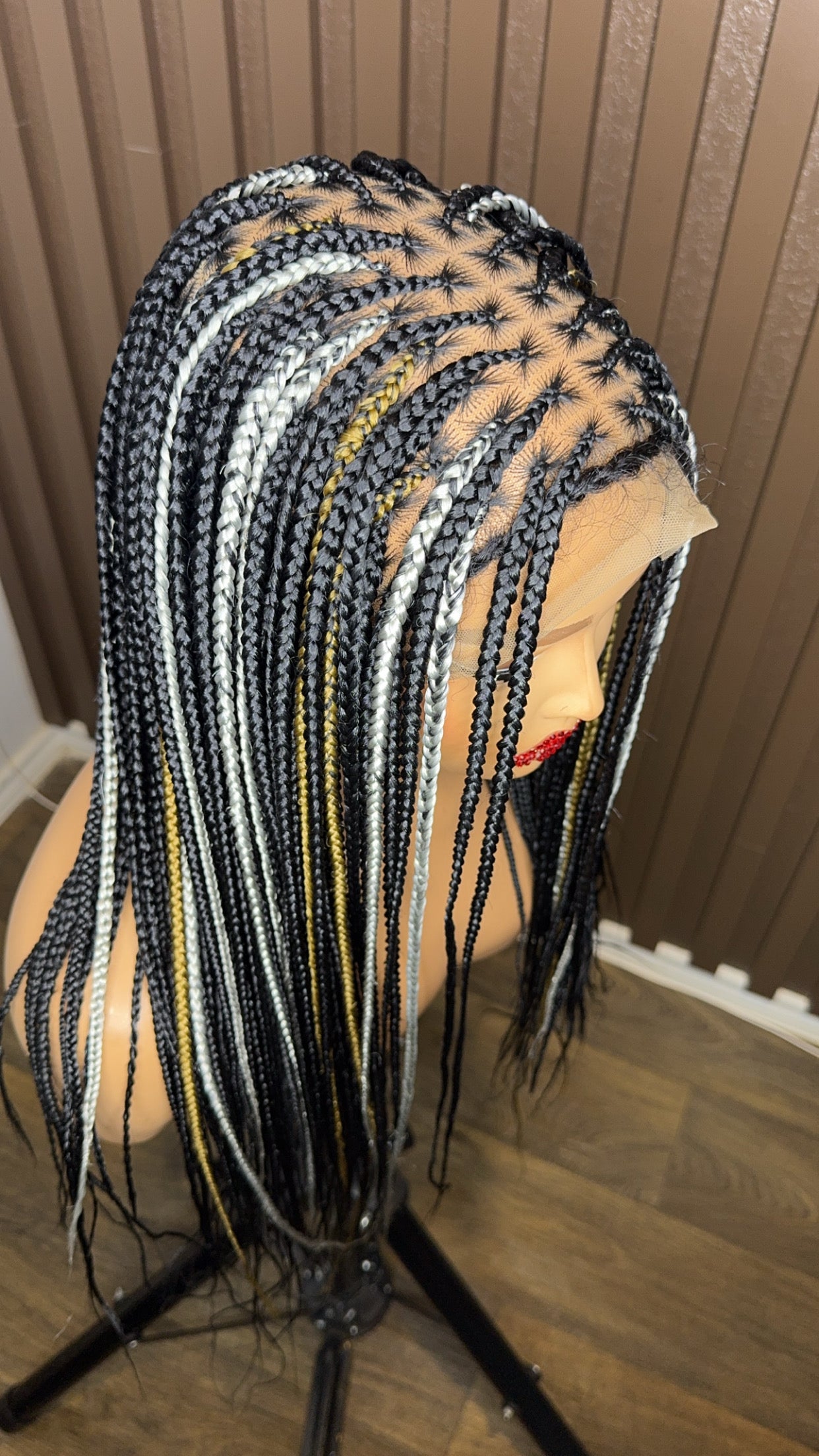 22 inches highlights knotless braided wig HOL stores