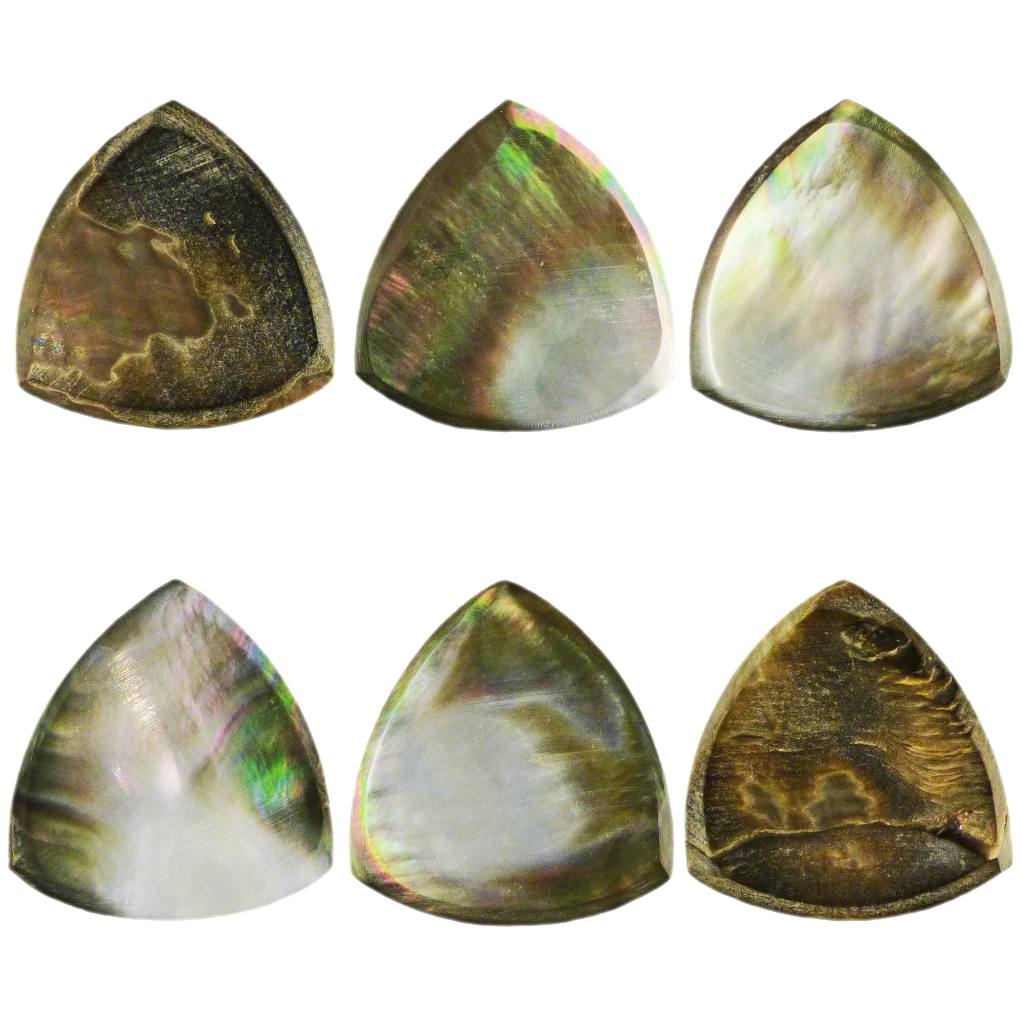 Black Abalone Shell Guitar Or Bass Pick - 2.0 mm - 346 Wedge Triangle Shape - Handmade Specialty Exotic Luxury Plectrum Exotic Plectrums