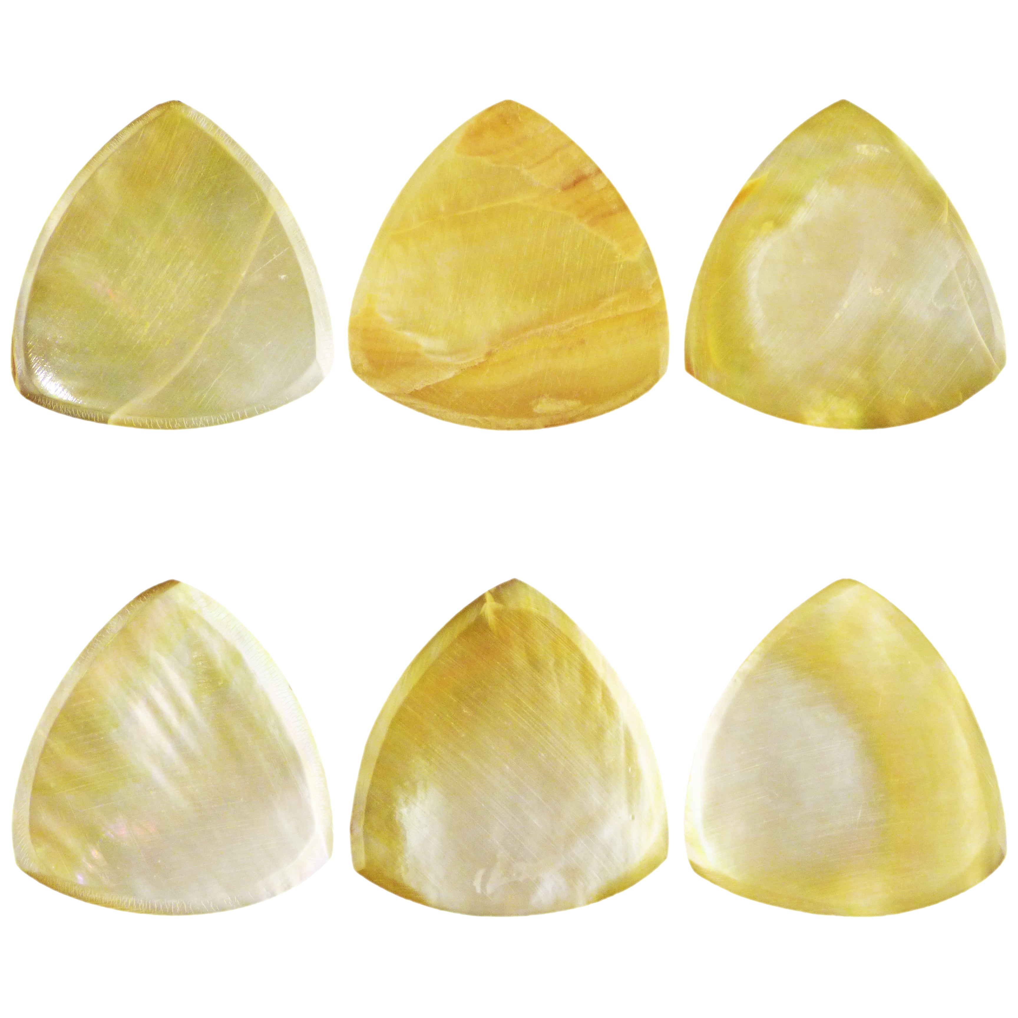 Gold Abalone Shell Guitar Or Bass Pick - 2.0 mm - 346 Wedge Triangle Shape - Handmade Specialty Exotic Luxury Plectrum Exotic Plectrums