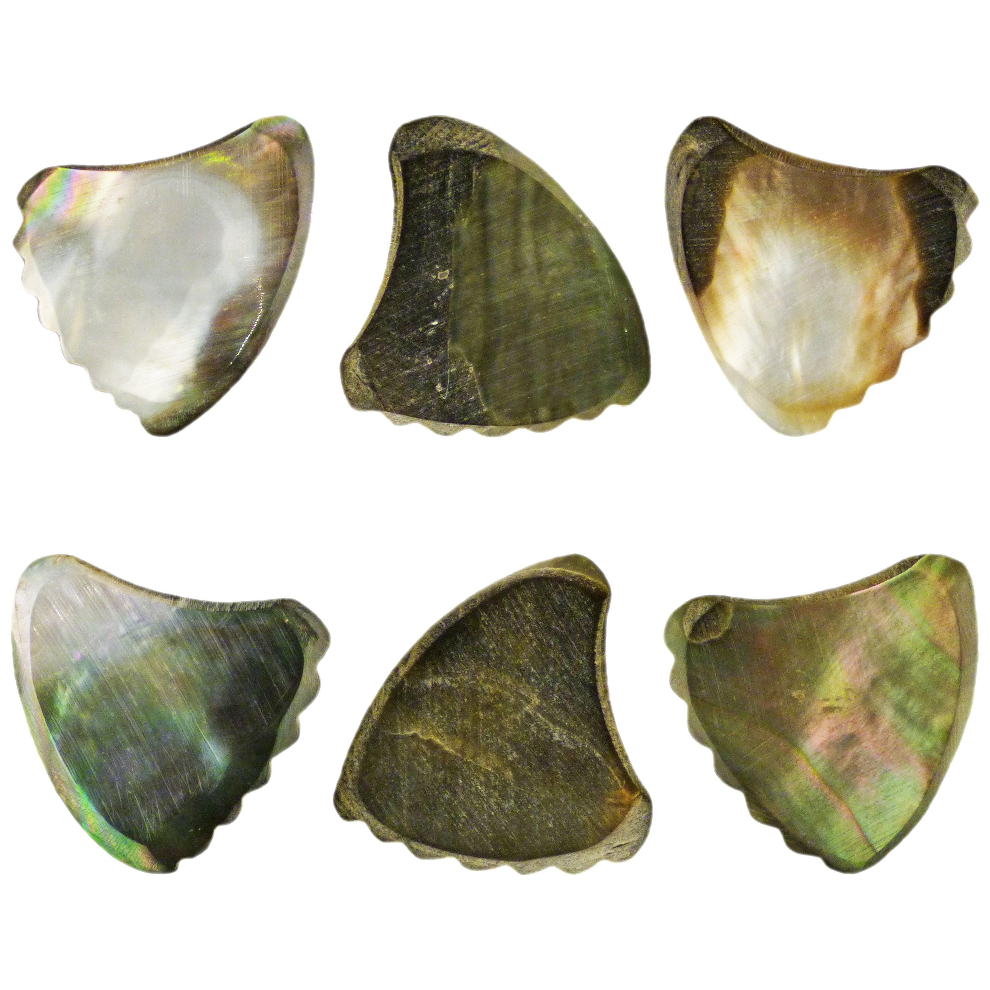 Black Abalone Shell Guitar Or Bass Pick - 2.0 mm - 390 Wedge Shark Fin Shape - Handmade Specialty Exotic Luxury Plectrum Exotic Plectrums