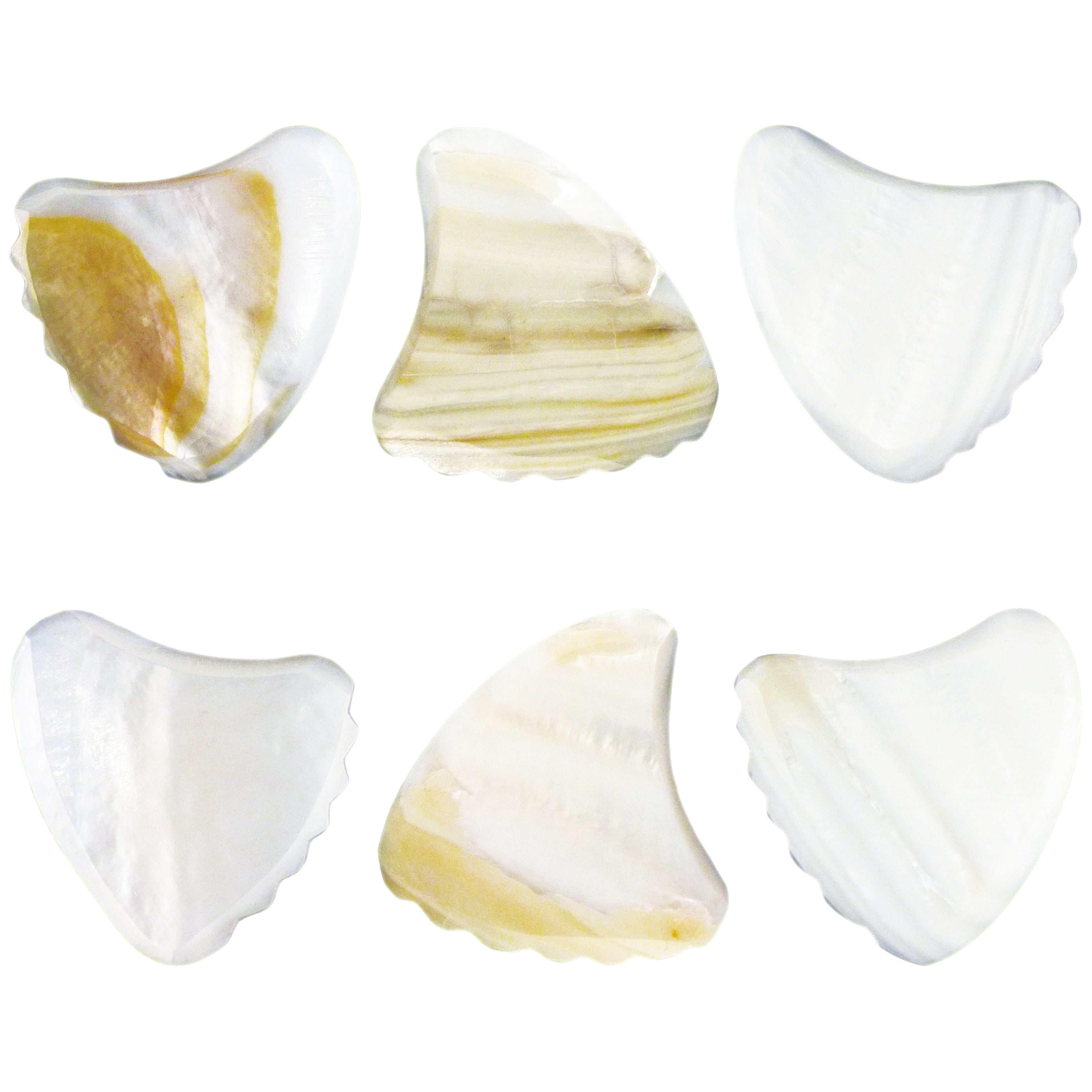 White Abalone Shell Guitar Or Bass Pick - 2.0 mm - 390 Wedge Shark Fin Shape - Handmade Specialty Exotic Luxury Plectrum Exotic Plectrums