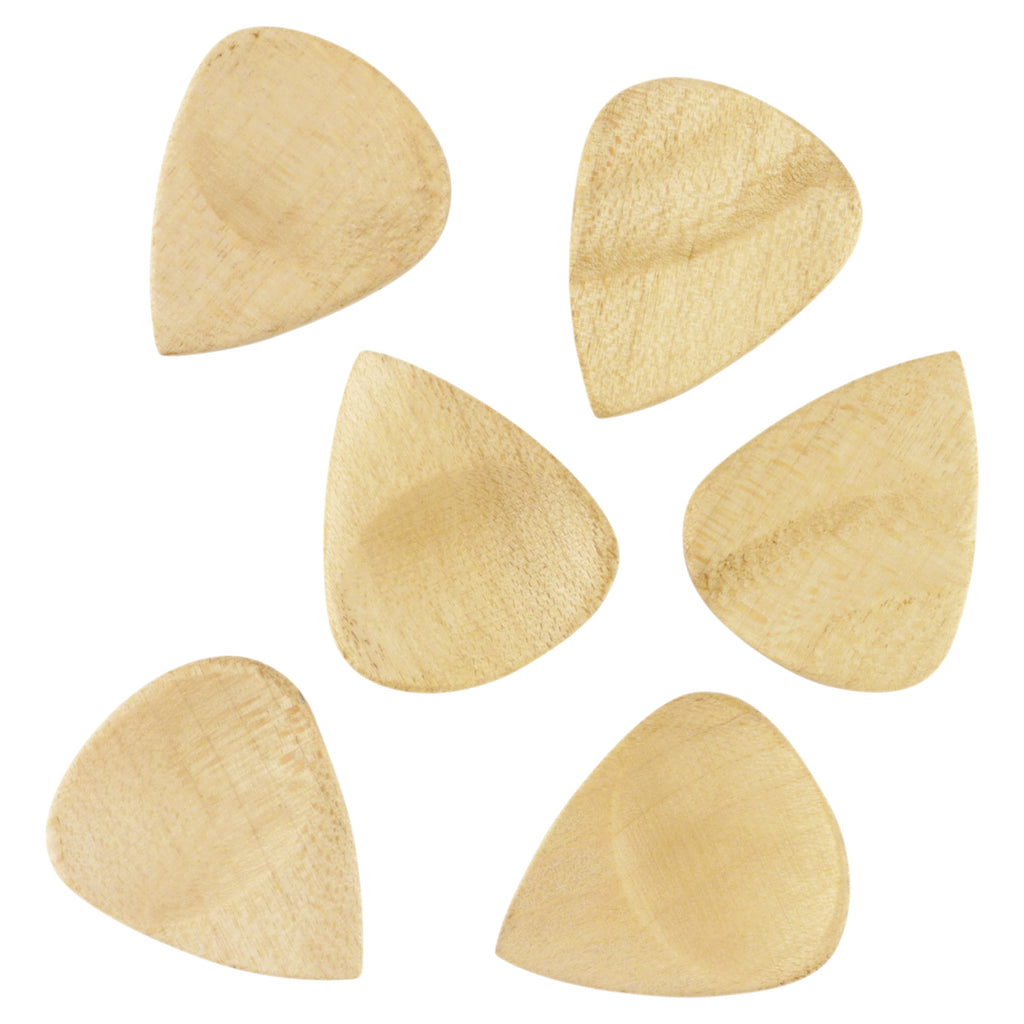 Maple Wood Guitar Or Bass Pick - 3.0 mm Ultra Heavy Gauge - 351 Groove Shape - Natural Finish Handmade Specialty Exotic Plectrum Exotic Plectrums