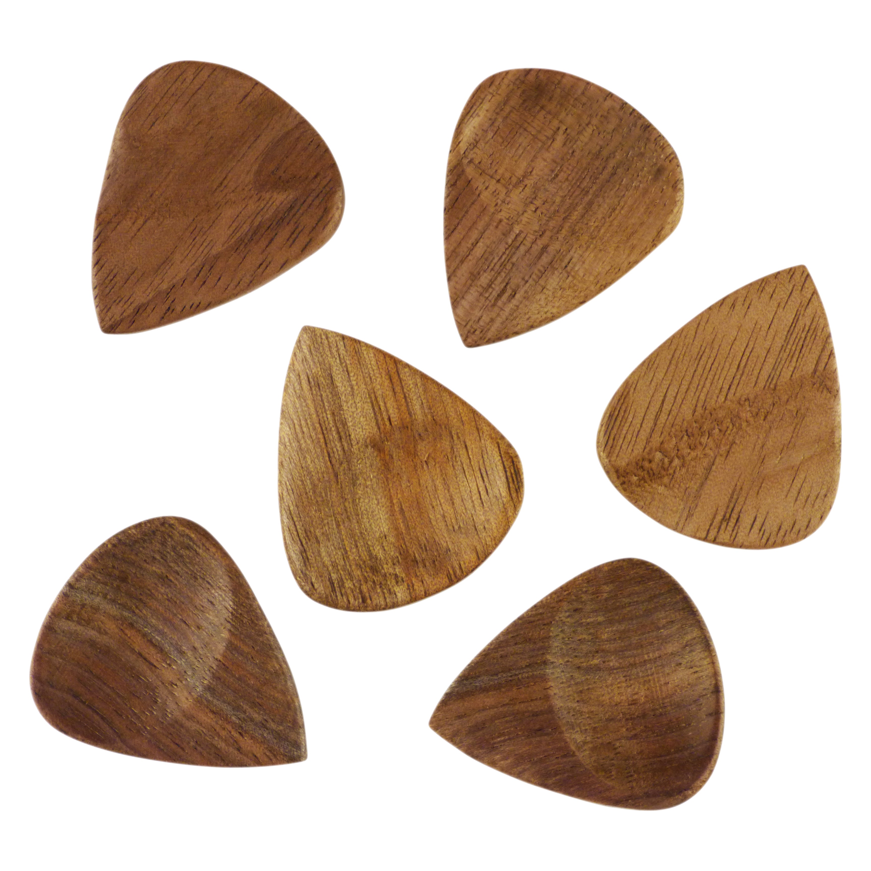 Walnut Wood Guitar Or Bass Pick - 3.0 mm Ultra Heavy Gauge - 351 Groove Shape - Natural Finish Handmade Specialty Exotic Plectrum Exotic Plectrums