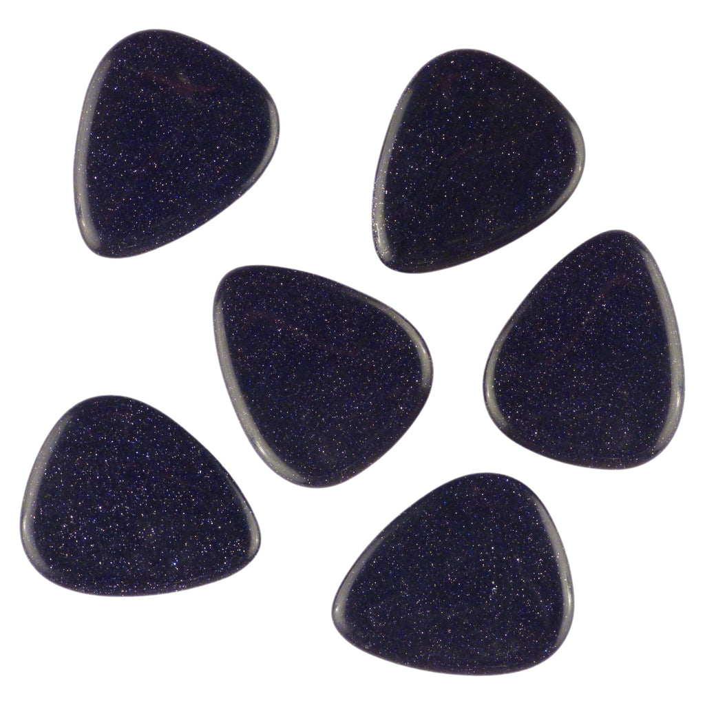 Blue Sandstone Stone Guitar Or Bass Pick - 3.0 mm Ultra Heavy Gauge - 351 Shape - Specialty Handmade Gemstone Exotic Plectrum Exotic Plectrums
