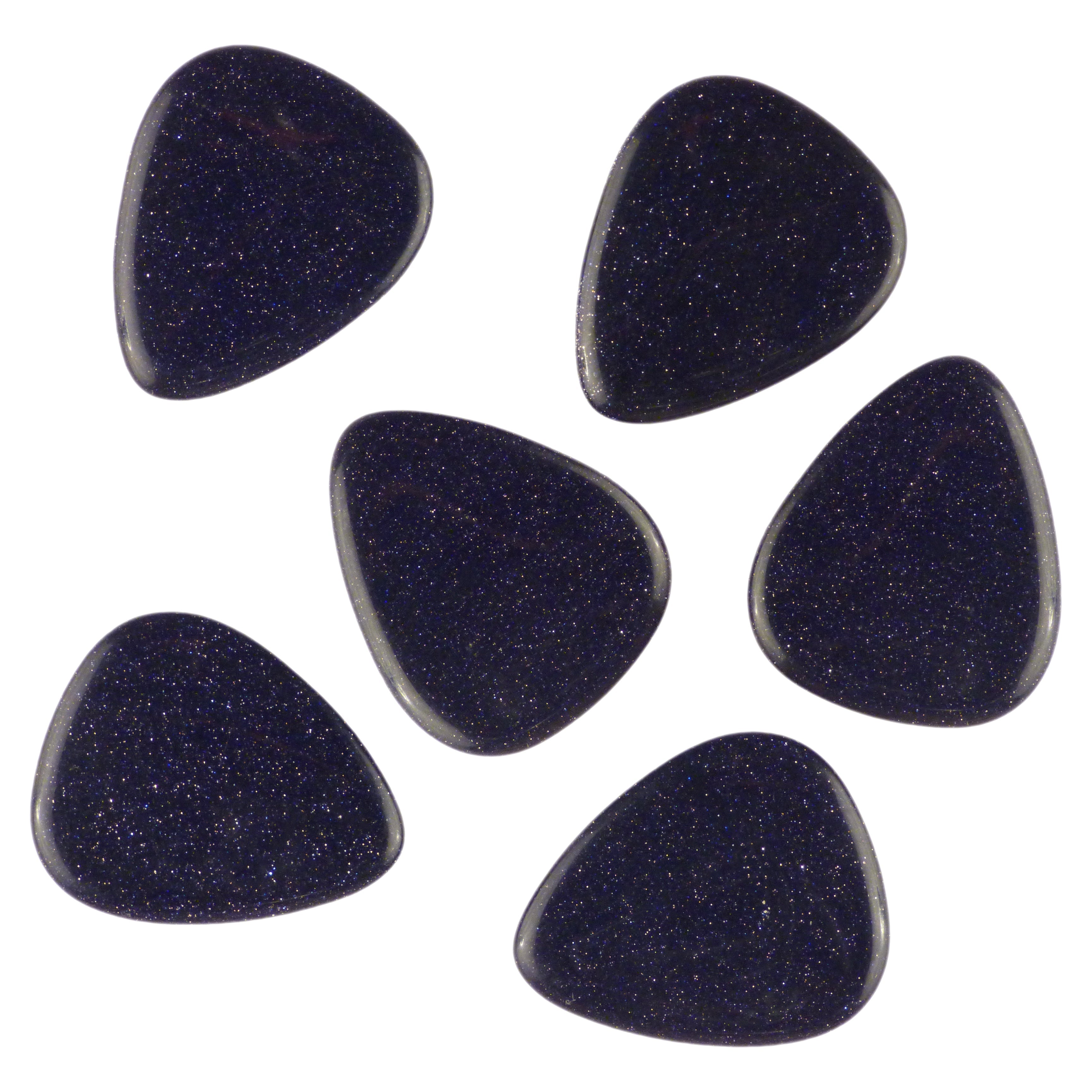 Blue Sandstone Stone Guitar Or Bass Pick - 3.0 mm Ultra Heavy Gauge - 351 Shape - Specialty Handmade Gemstone Exotic Plectrum Exotic Plectrums