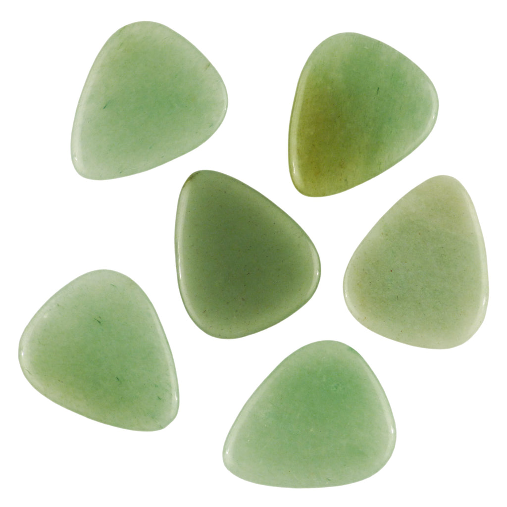 Green Aventurine Stone Guitar Or Bass Pick - 3.0 mm Ultra Heavy Gauge - 351 Shape - Specialty Handmade Gemstone Exotic Plectrum Exotic Plectrums