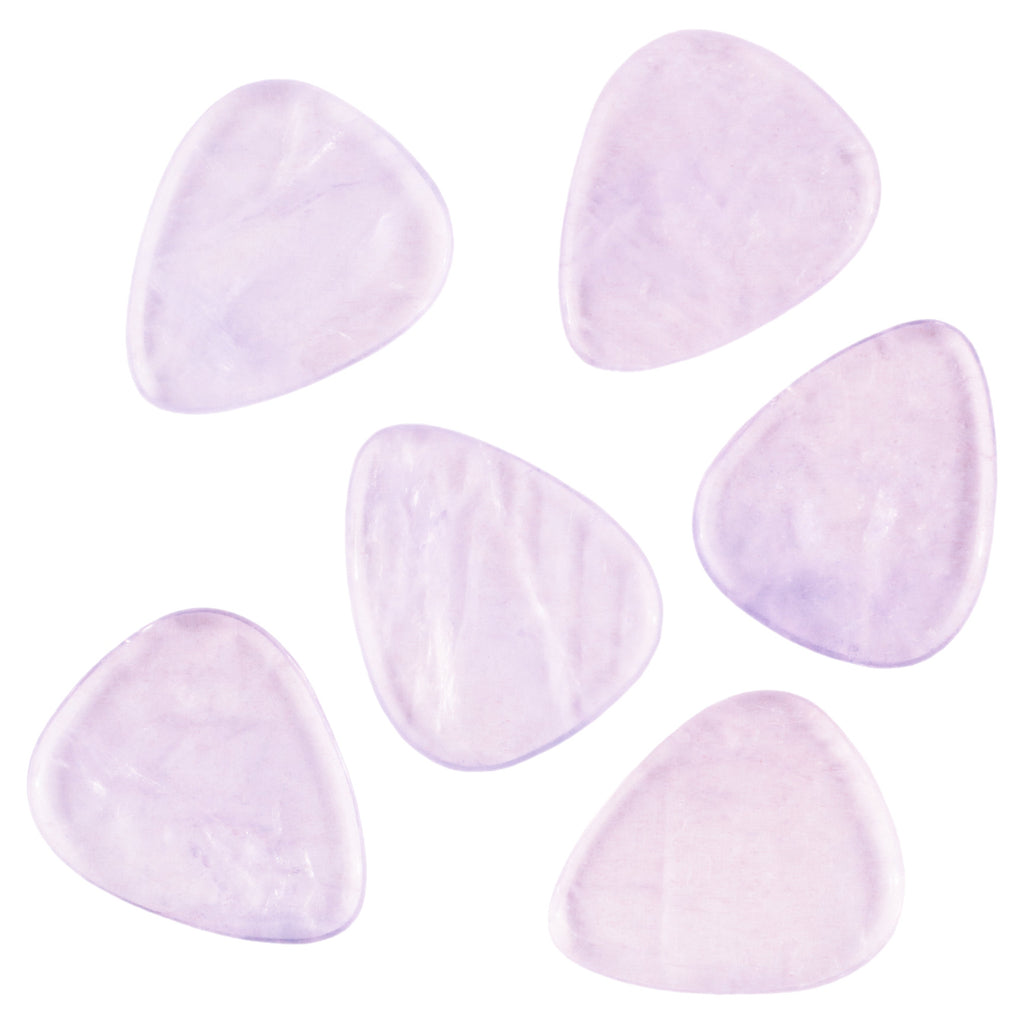 Light Amethyst Stone Guitar Or Bass Pick - 3.0 mm Ultra Heavy Gauge - 351 Shape - Specialty Handmade Gemstone Exotic Plectrum Exotic Plectrums