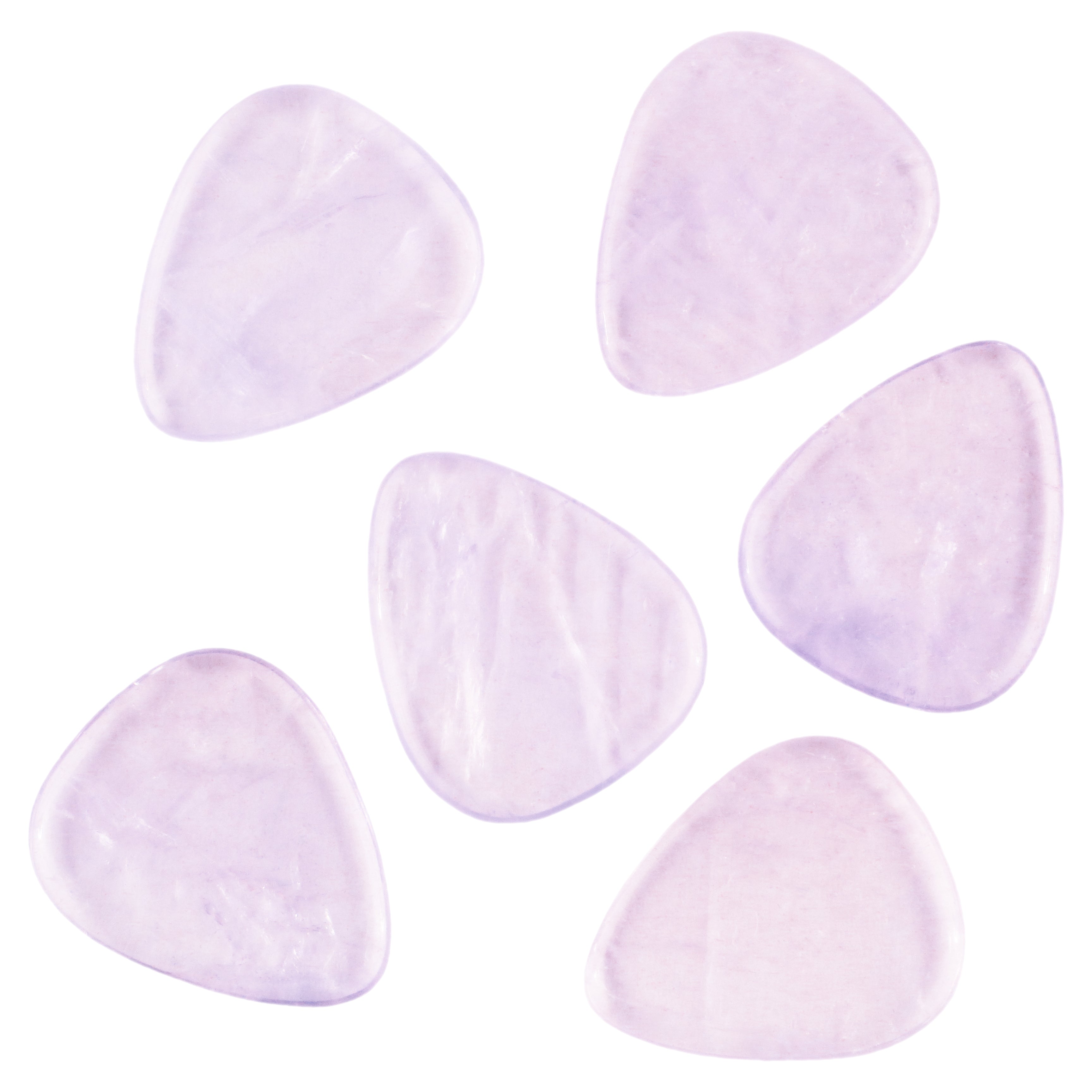 Light Amethyst Stone Guitar Or Bass Pick - 3.0 mm Ultra Heavy Gauge - 351 Shape - Specialty Handmade Gemstone Exotic Plectrum Exotic Plectrums