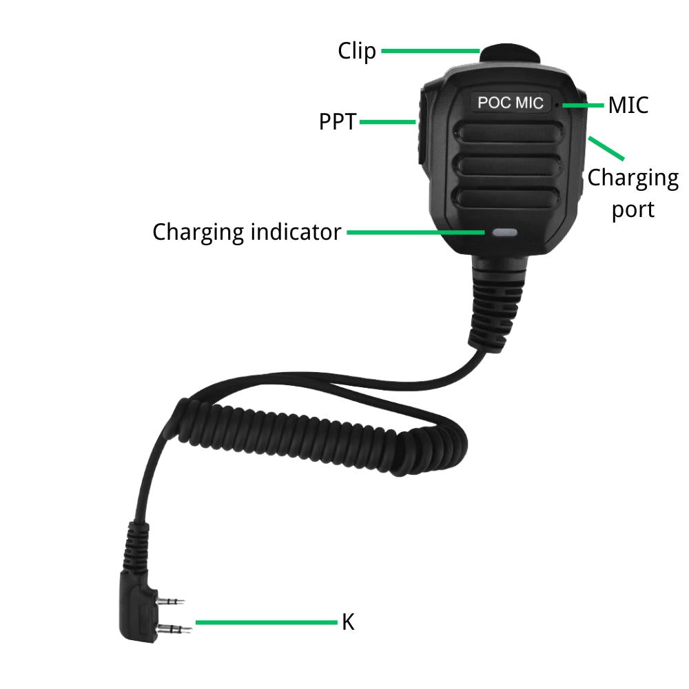 Ruyage Radio Handheld Microphone For Nationwide PTT Walkie-Talkie Ruyage Radio