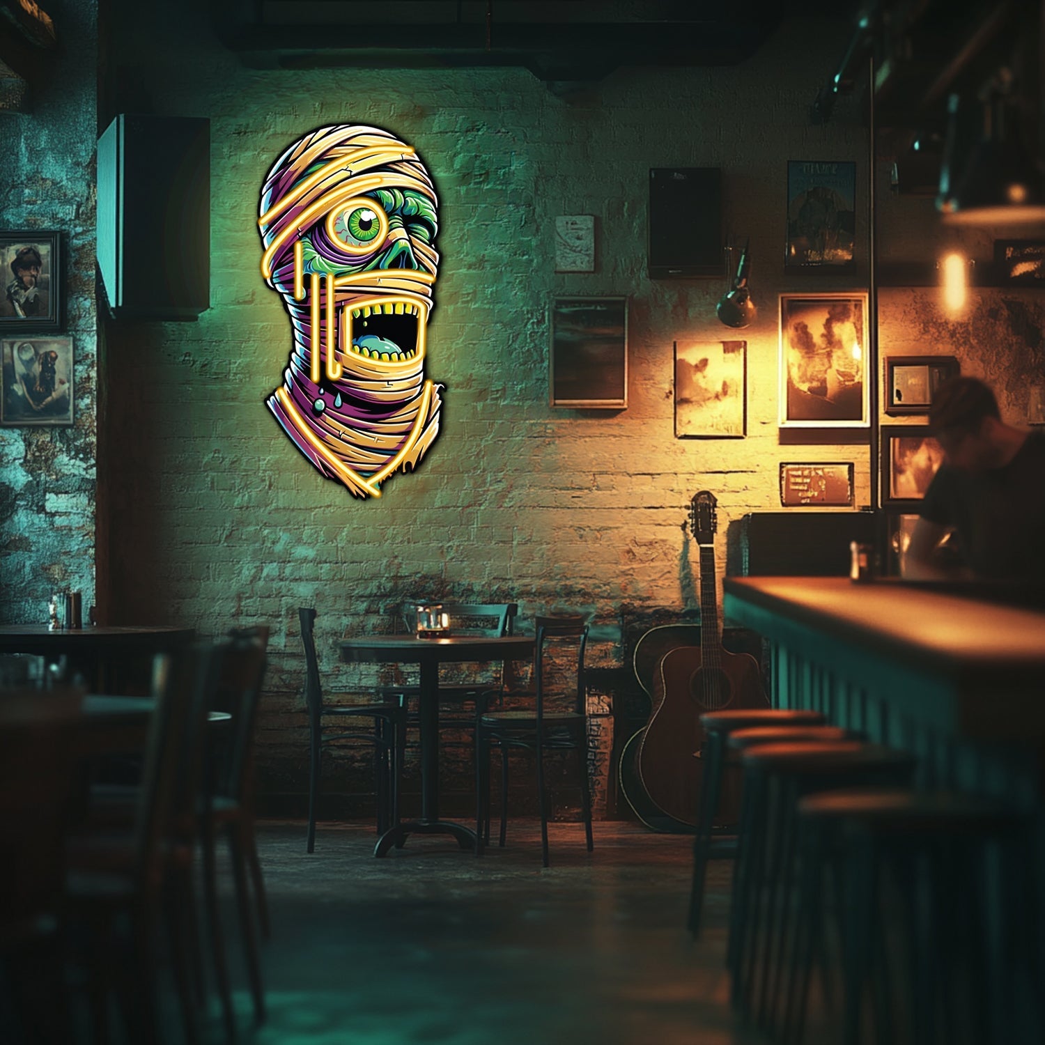 UV Printed Mummy Neon Wall Art- LV0037 Liviqon.co