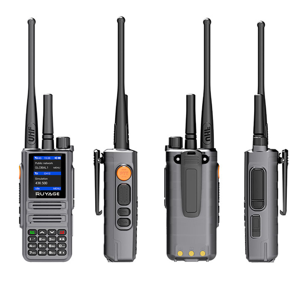 Ruyage X30 Nationwide Lifetime Free 4g+UHF Walkie Talkies | Global Unlimited Range Dual Mode 2 Way Radios,Relay Function,4000mAh,for Job Site with SIM Cards 2 Pack Ruyage Radio