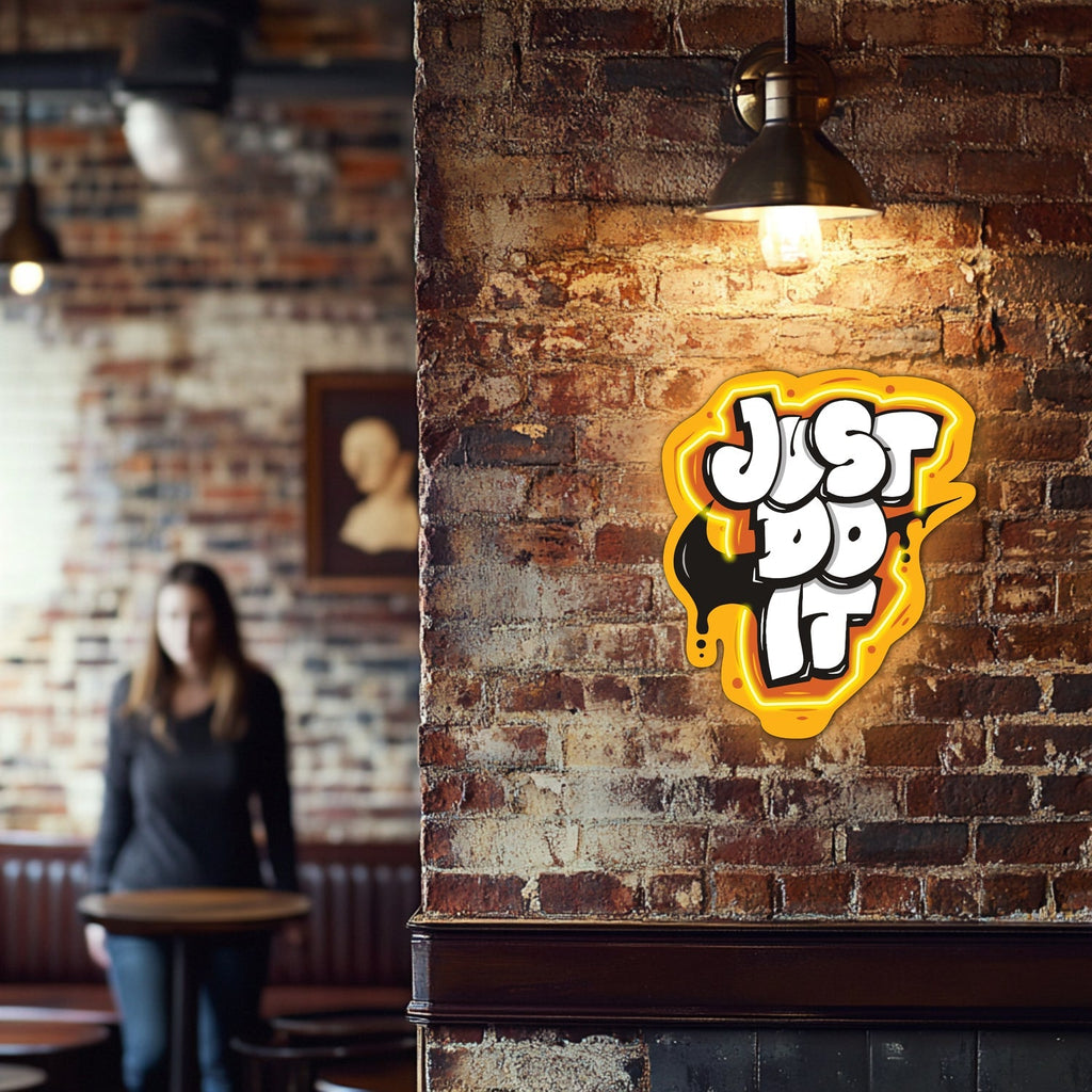UV Printed Just Do It Neon Wall Art- LV0079 Liviqon.co