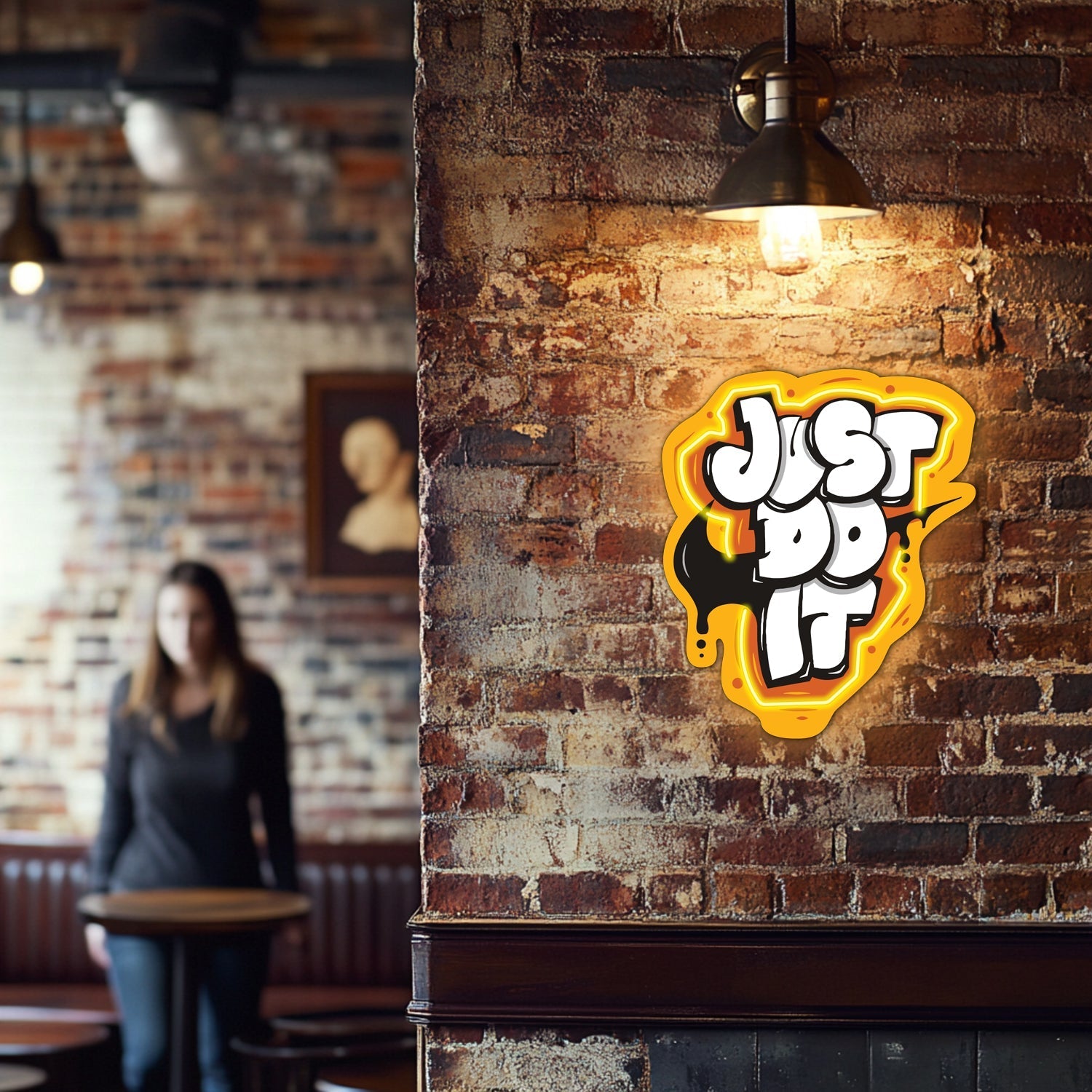 UV Printed Just Do It Neon Wall Art- LV0079 Liviqon.co