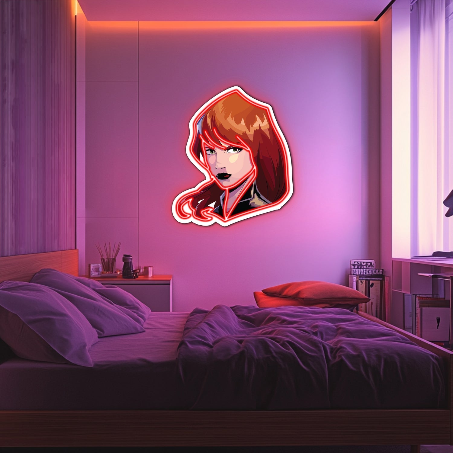 UV Printed Woman Neon Wall Art- LV0043 Liviqon.co