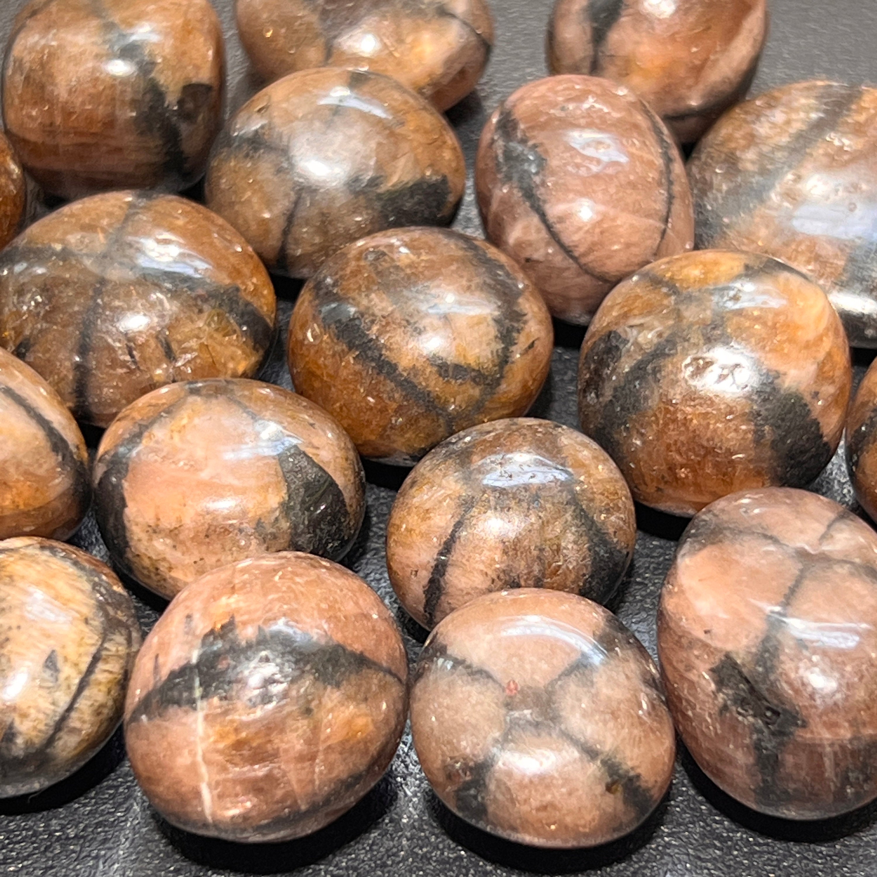 Extra Quality Chiastolite Cross Tumbled Stones (By The Piece or Pound) Amazing Crystals